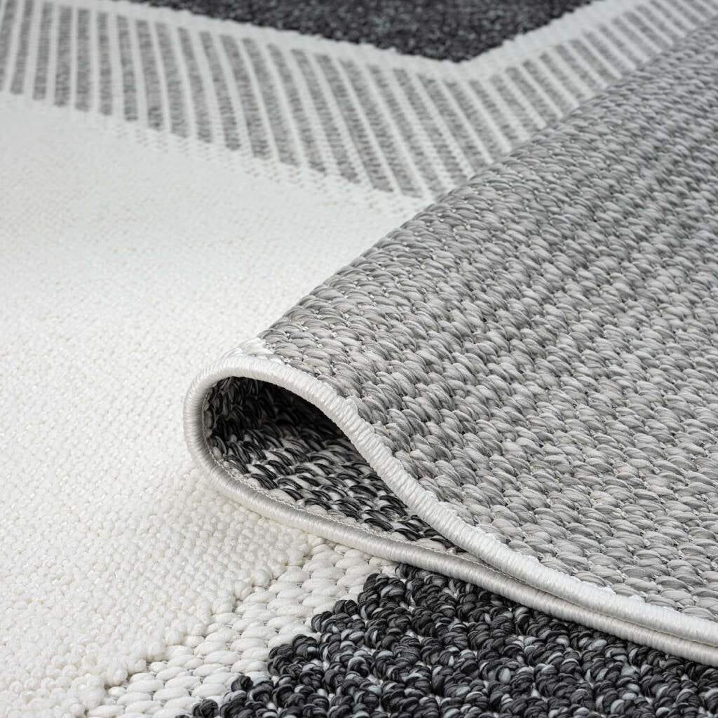 Carpet City Teppich »LINDO 8877«, rund, 11 mm Höhe, Kurzflor, Hochtief-Muster/ 3D-Effekt, Boho-Stil, Wohnzimmer