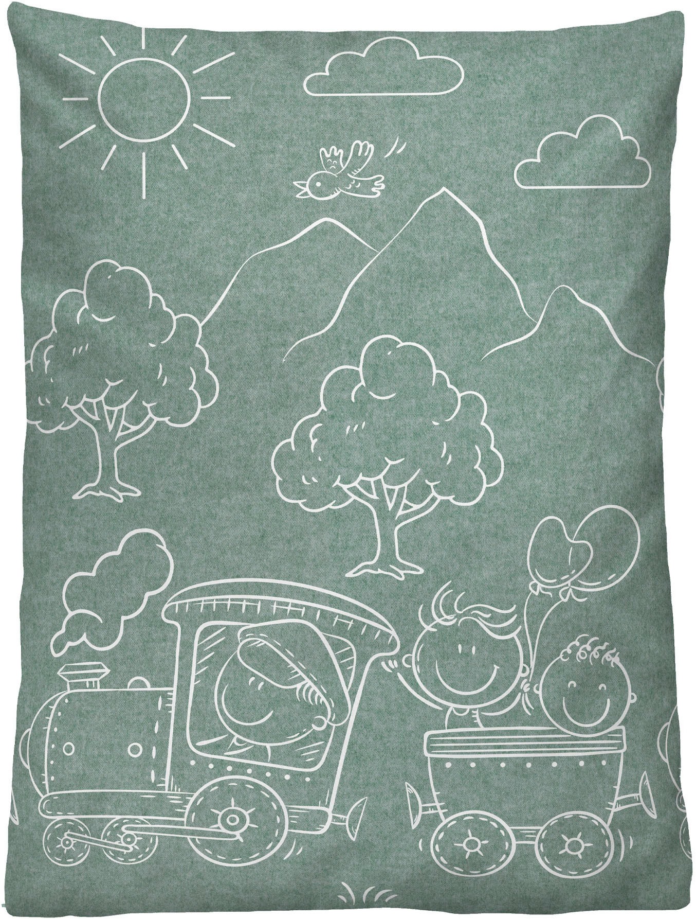 Biberna Kinderbettwäsche »0840521« 2 Stk. kuschelig warm, samtweich, Melange, 100% Baumwolle, made in Germany