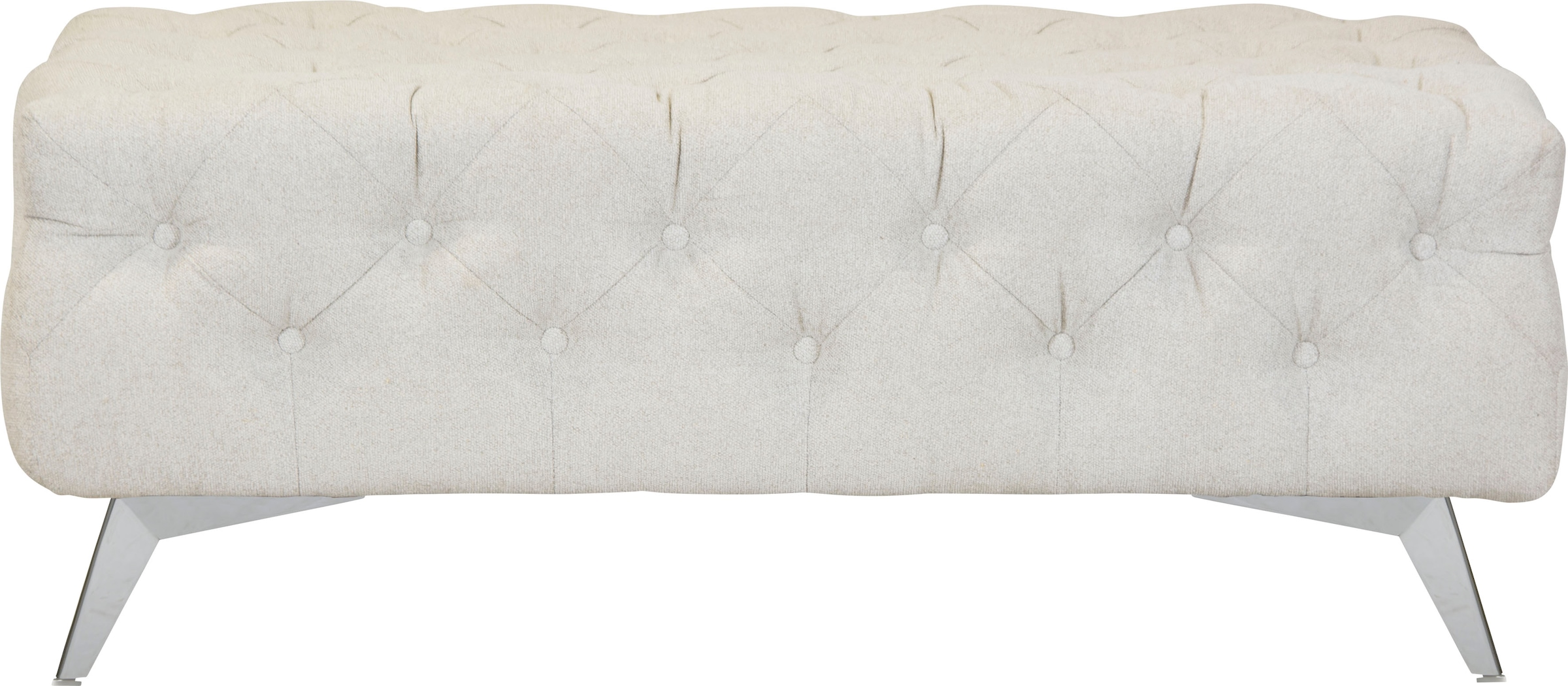 Leonique Polsterhocker »Amaury«, Chesterfield-Optik, Breite 120cm, Fußfarbe günstig online kaufen