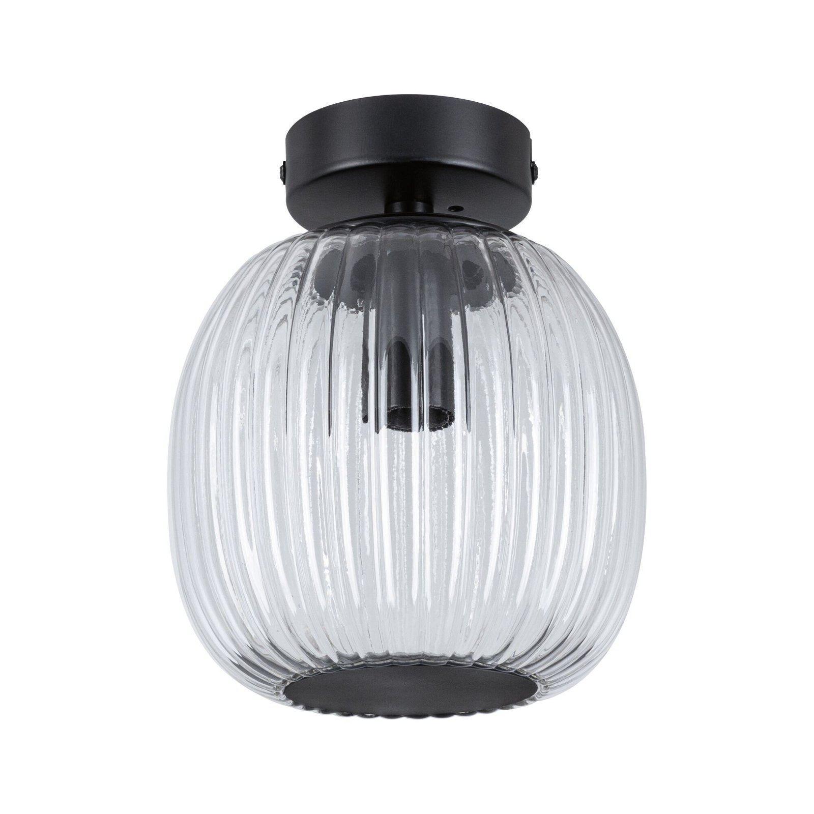 Paulmann Deckenleuchte »Ruya IP44 E14 230V max. 20W Glas, Schwarz matt«, 1 günstig online kaufen