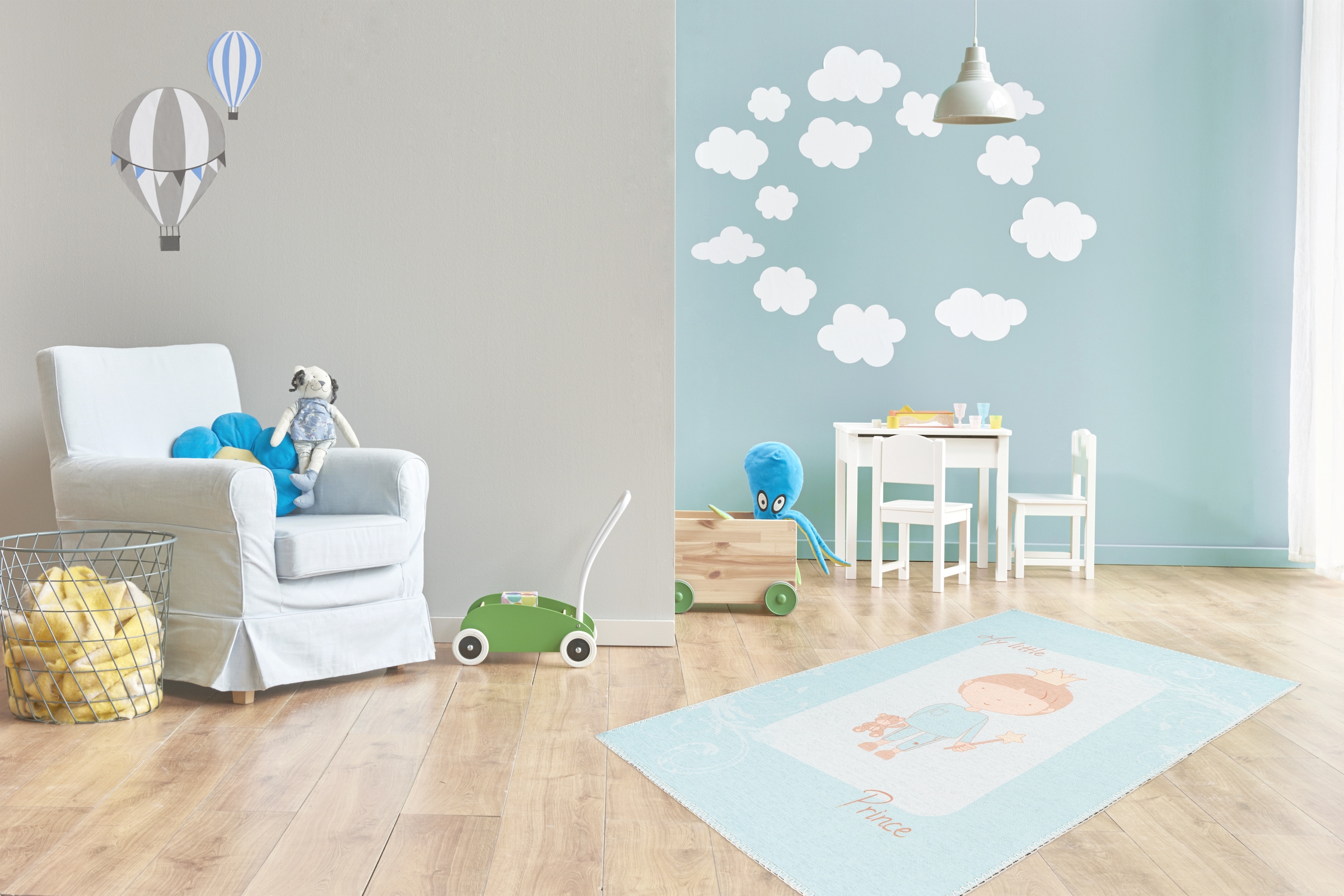 Arte Espina Kinderteppich »Bambini 300«, rechteckig, 5 mm Höhe, Fantasievoll bedruckter Kinderteppich, angenehme Haptik