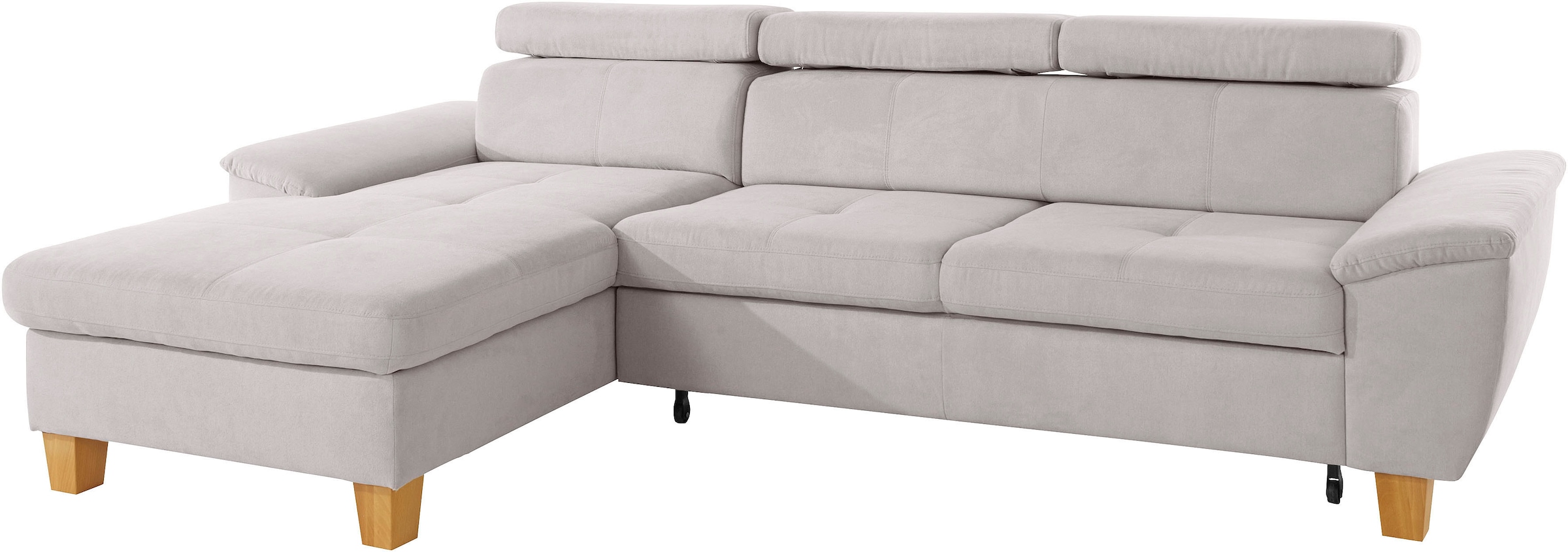 exxpo - sofa fashion Ecksofa »Enya, aufwendige Detailverarbeitung, hoher Sitzkomfort, bequem, L-Form«, inkl. Kopfteilverstellung, wahlweise mit Bettfunktion und Bettkasten
