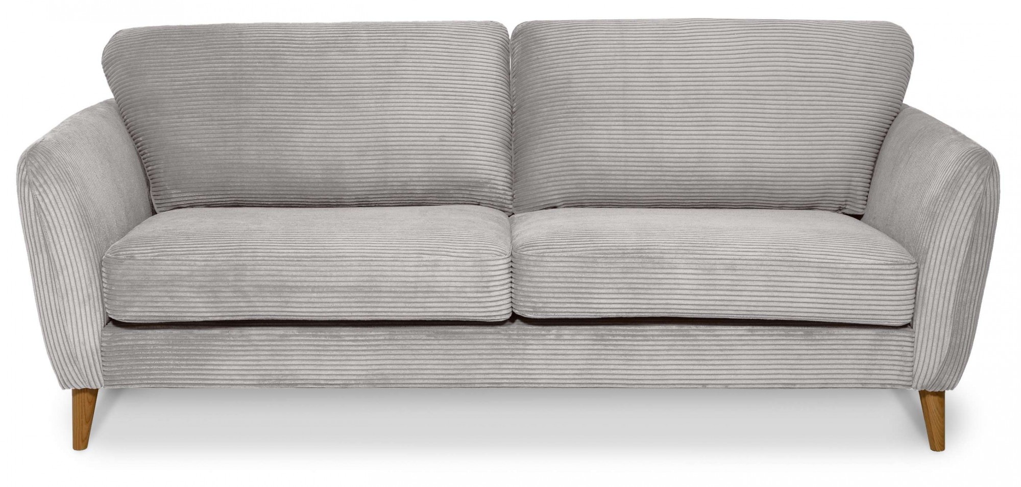 Home affaire 3-Sitzer »MARSEILLE 3er Sofa 206 cm, Cord, Flachgewebe, Struktur, Webstoff«, Massivholzbeine Eiche, Landhausstil, Wellenunterfederung