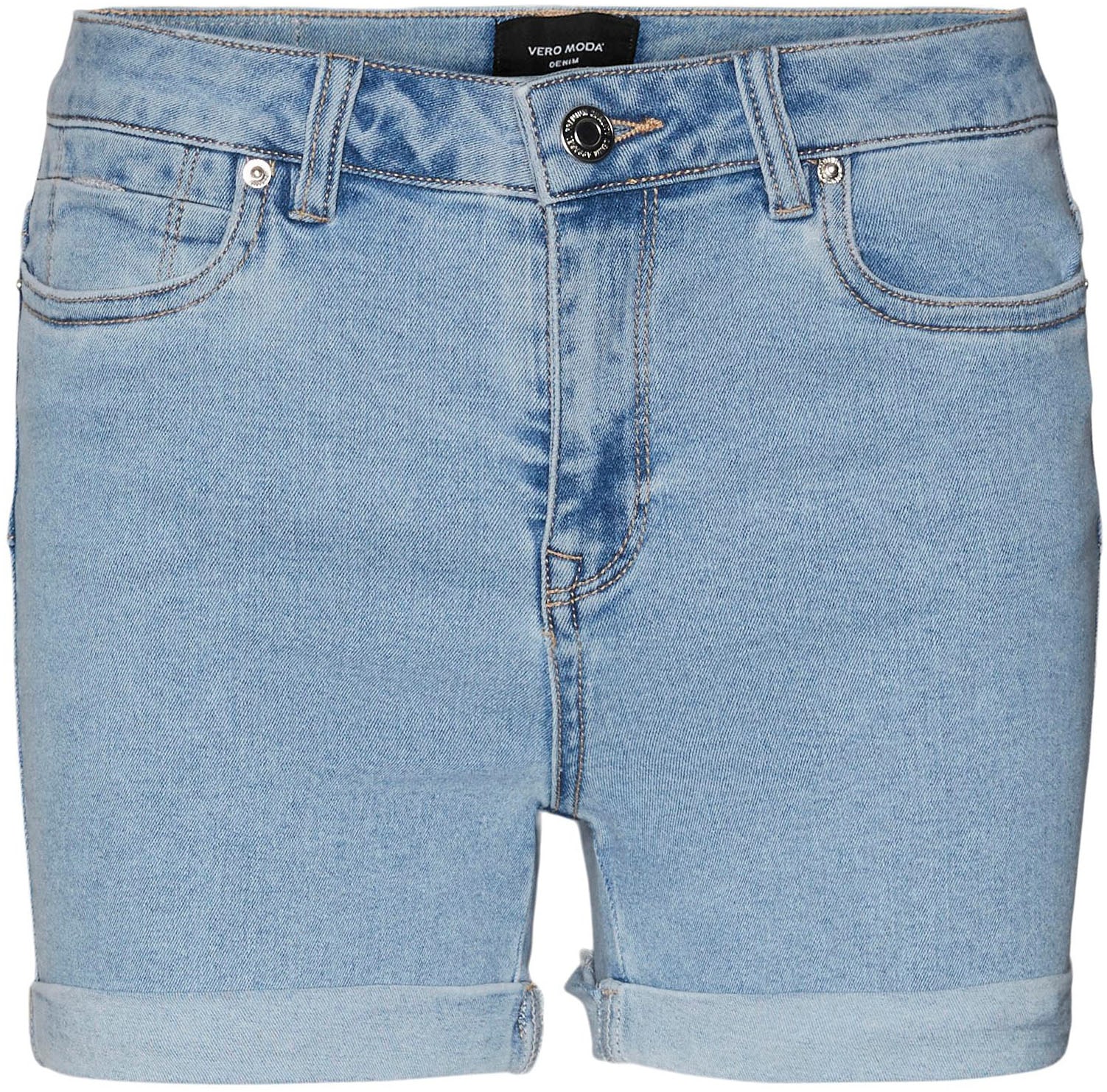 Vero Moda Jeansshorts »VMLUNA MR FOLD SHORTS MIX GA NOOS« mit Umschlagsaum
