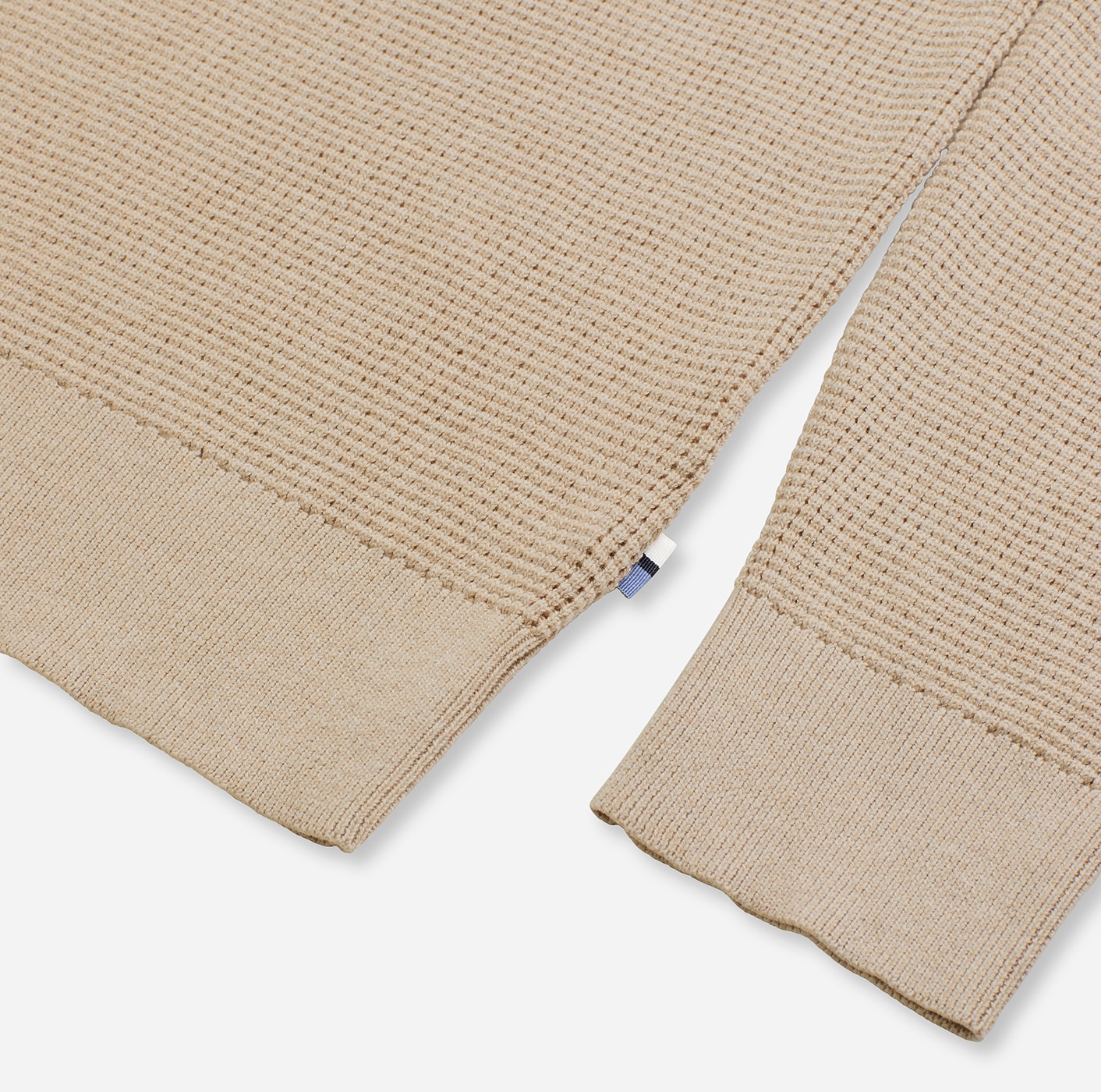 OLYMP Rundhalspullover »Waffle Structure« Rundhals, casual, unifarben, regular fit