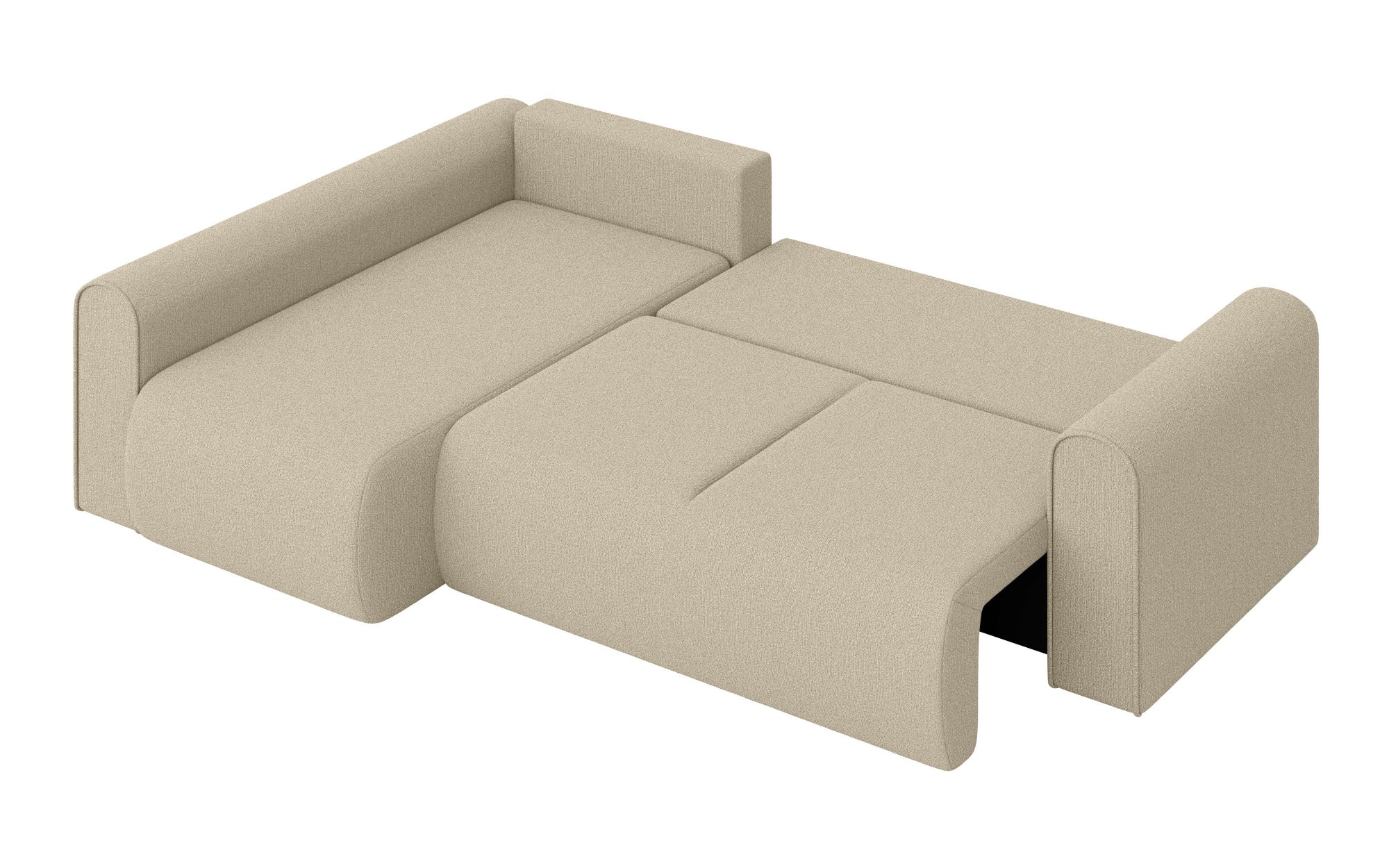 INOSIGN Ecksofa »Zacharia wahlweise Schlafsofa mit Bettkasten, B/T/H 250/166/86 cm«, L-Form mit Wellenunterfederung, Ottomane rechts oder links bestellbar