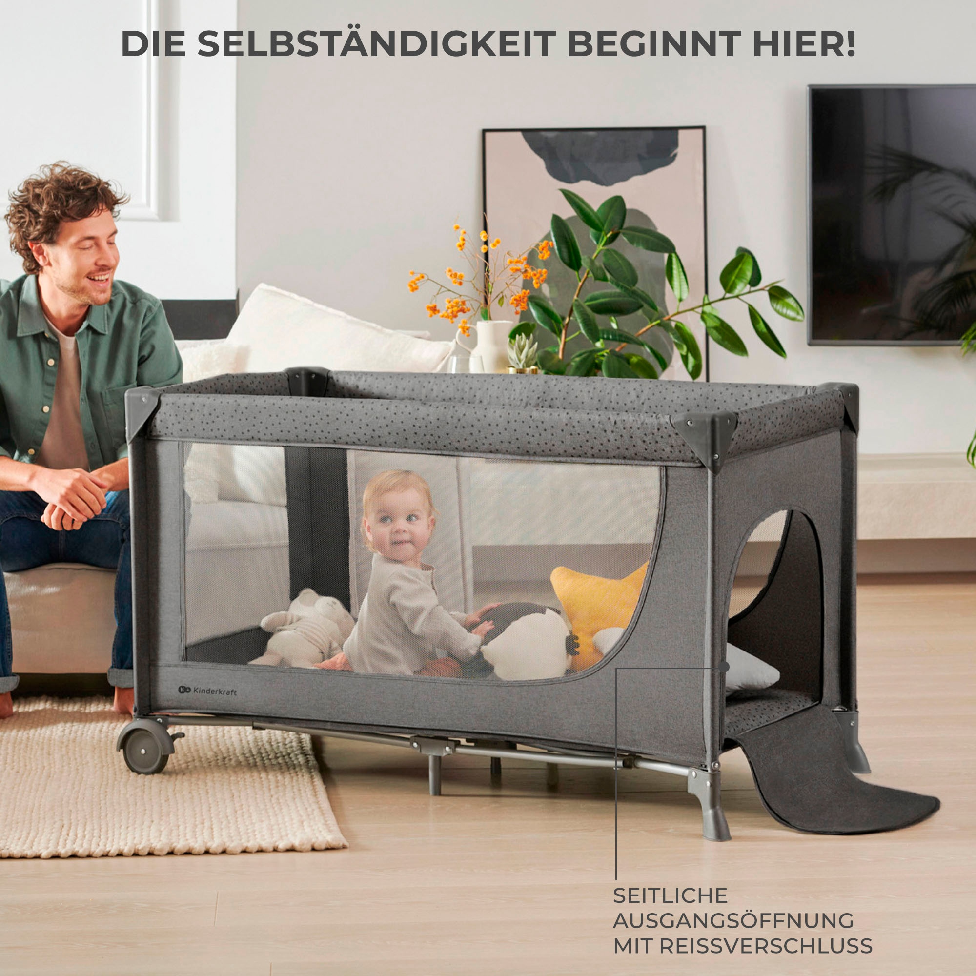 Kinderkraft Baby-Reisebett »JOY 2 mit Zubehör«