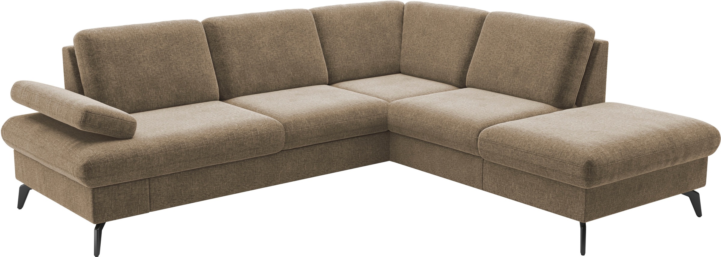 sit&more Ecksofa »Morris Jubi L-Form«, inkl. Armteilfunktion und 1 Zierkissen, wahlweise mit Bettfunktion