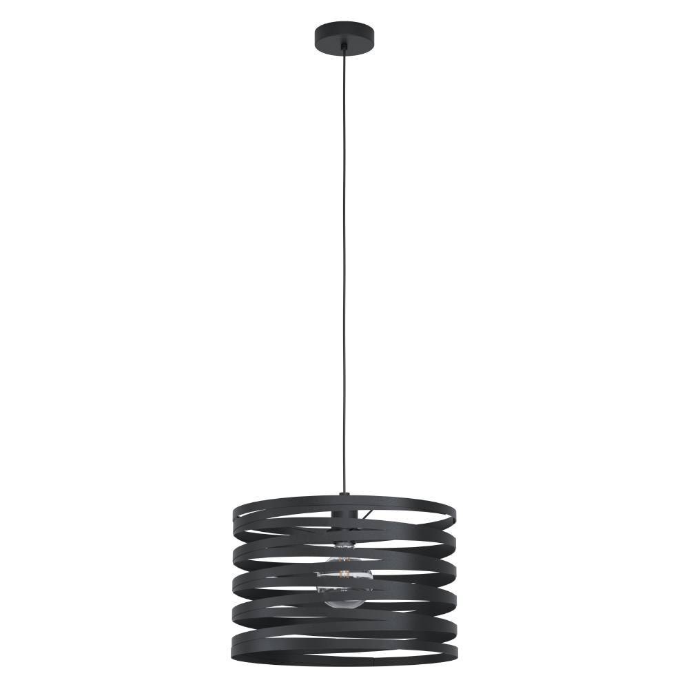 EGLO Hängeleuchte »CREMELLA Pendellampe, Stahl, IP20, E27, Esszimmerlampe, Vintage, Lampe«, 1 flammig, Leuchtmittel E27 | ohne Leuchtmittel, Hängeleuchte, H110 x Ø37 cm, schwarz, 1X40W exkl.