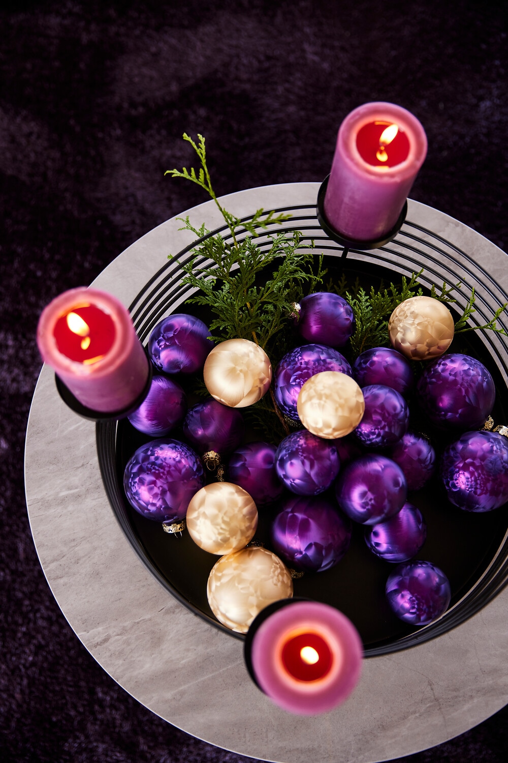 Creativ deco Adventsleuchter »Weihnachtsdeko«, (1 St.), Adventskranz, Ø 40 cm, Höhe ca. 15 cm