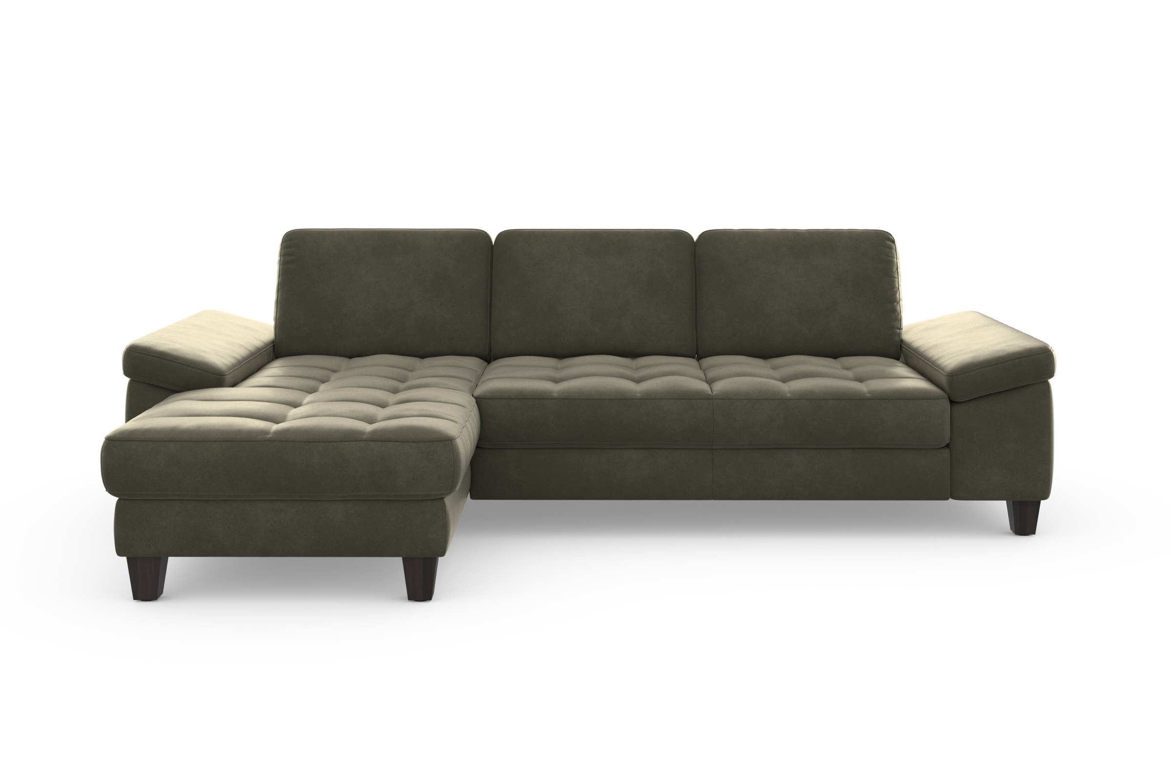 sit&more Ecksofa »Westham L-Form«, Recamiere, mit oder ohne Bettfunktion, Bettkasten, Füße wengefarben