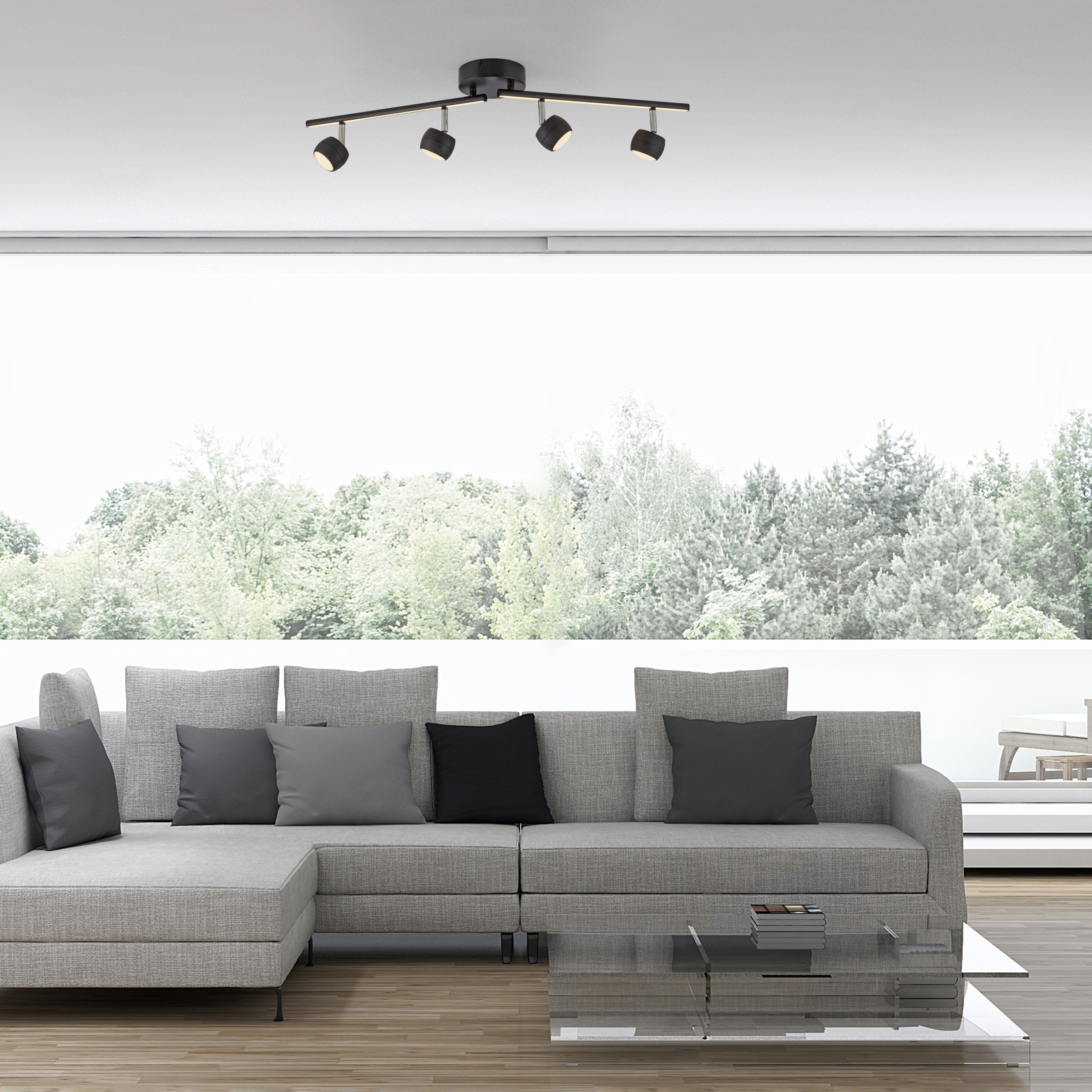 JUST LIGHT LED Deckenleuchte »JARIK« LED-Board 1 Stk. Warmweiß Serienschalt günstig online kaufen