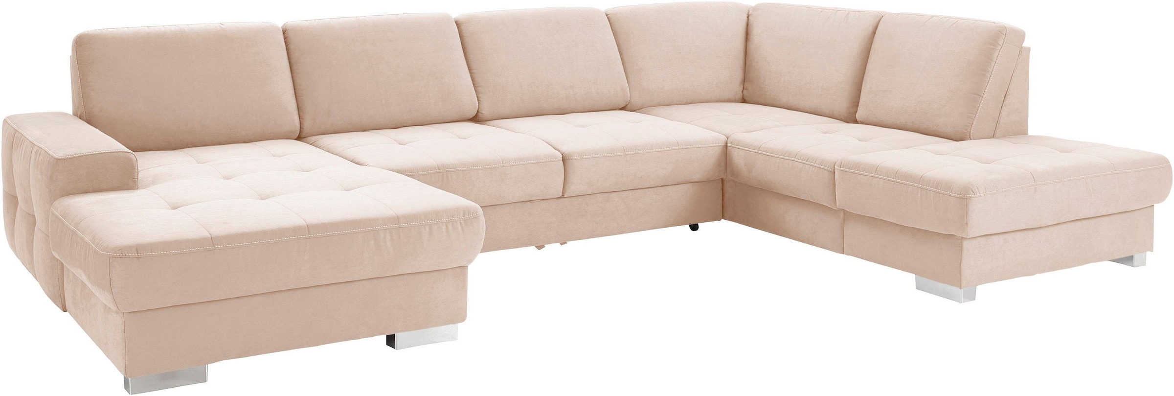 sit&more Wohnlandschaft »Santorini U-Form«, mit Federkern und Sitztiefenverstellung, wahlweise mit Bettfunktion