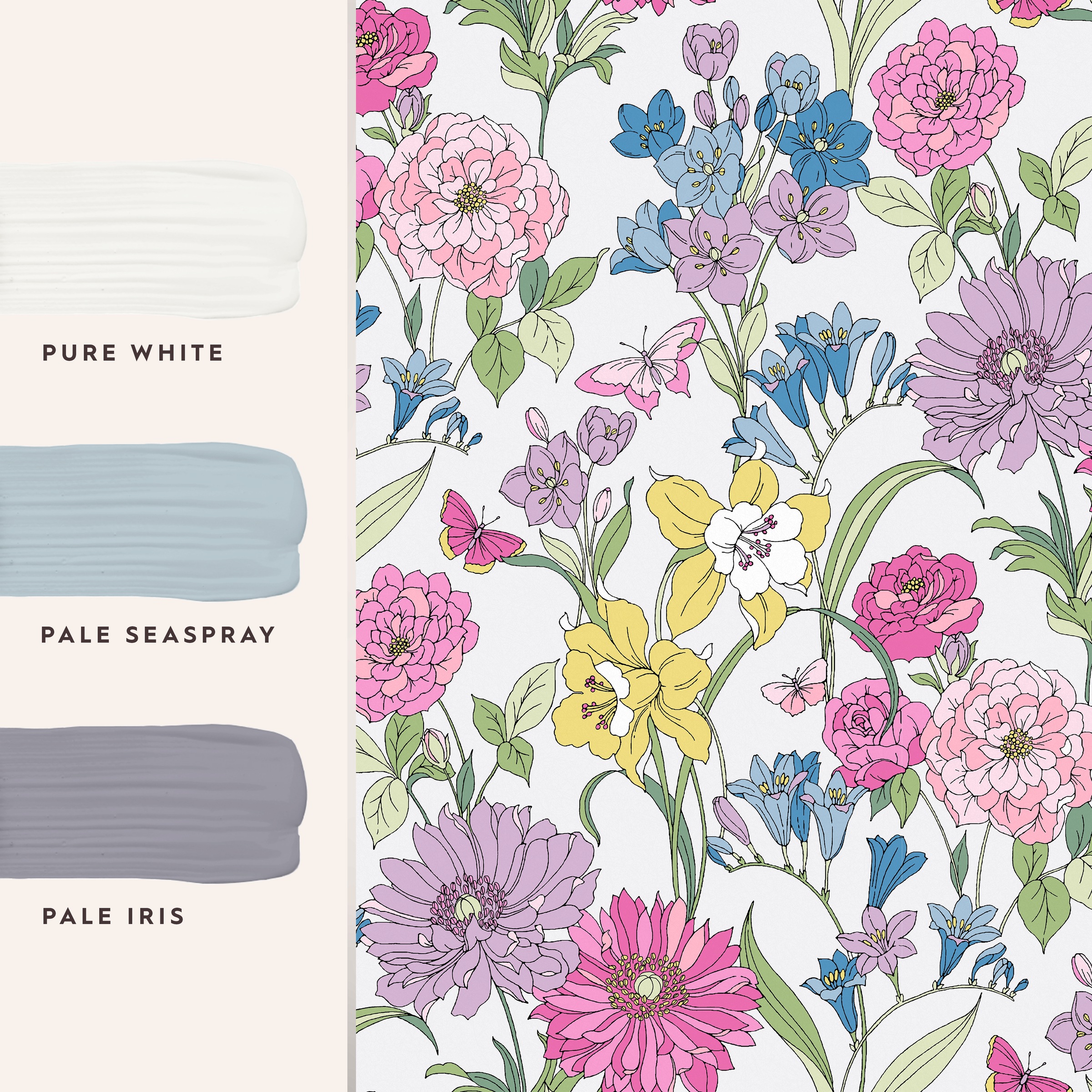 LAURA ASHLEY Vliestapete »Gilly Multi« floral texturiert 10mx52cm