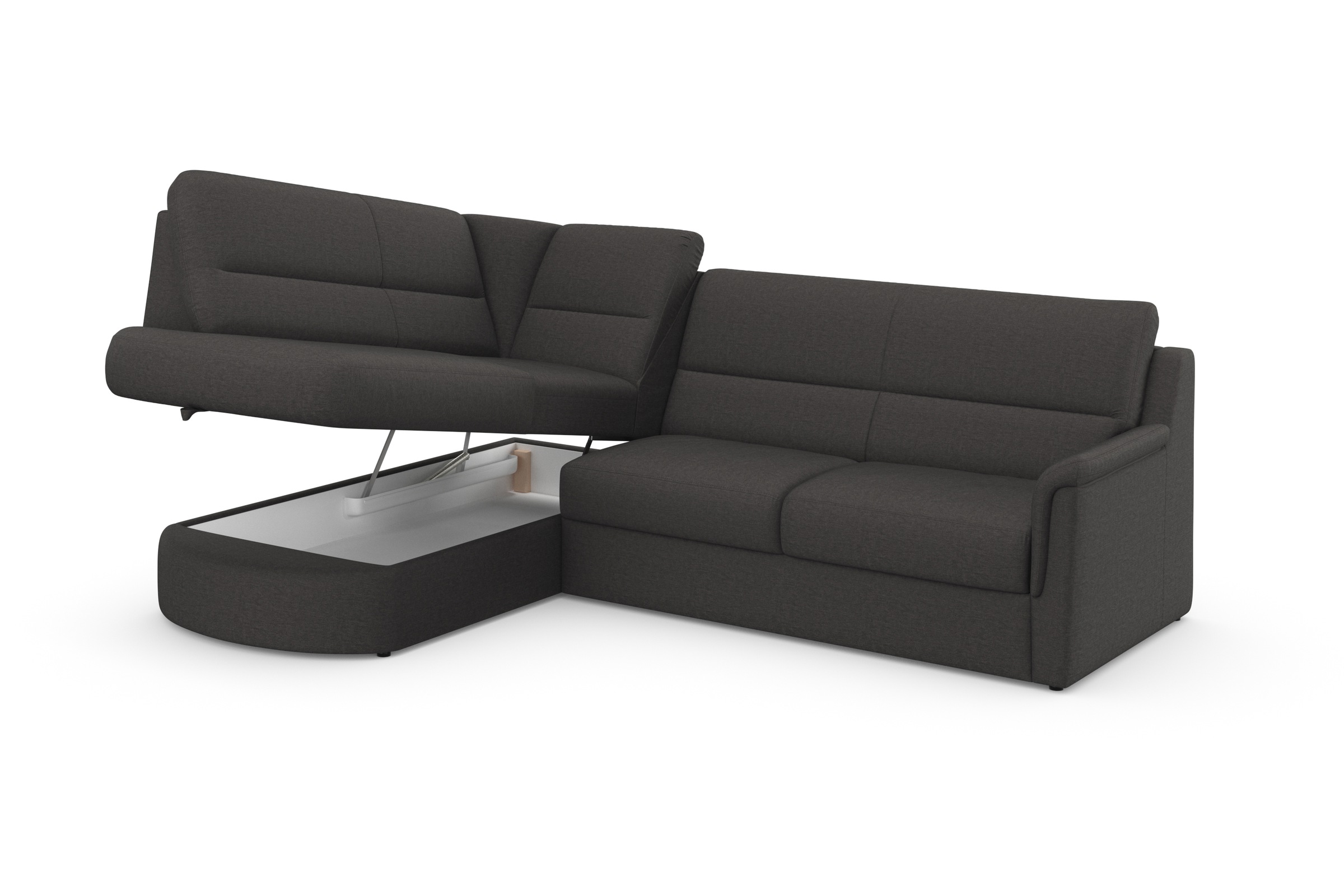 sit&more Ecksofa »Panini L-Form«, wahlweise mit Bettfunktion und Bettkasten