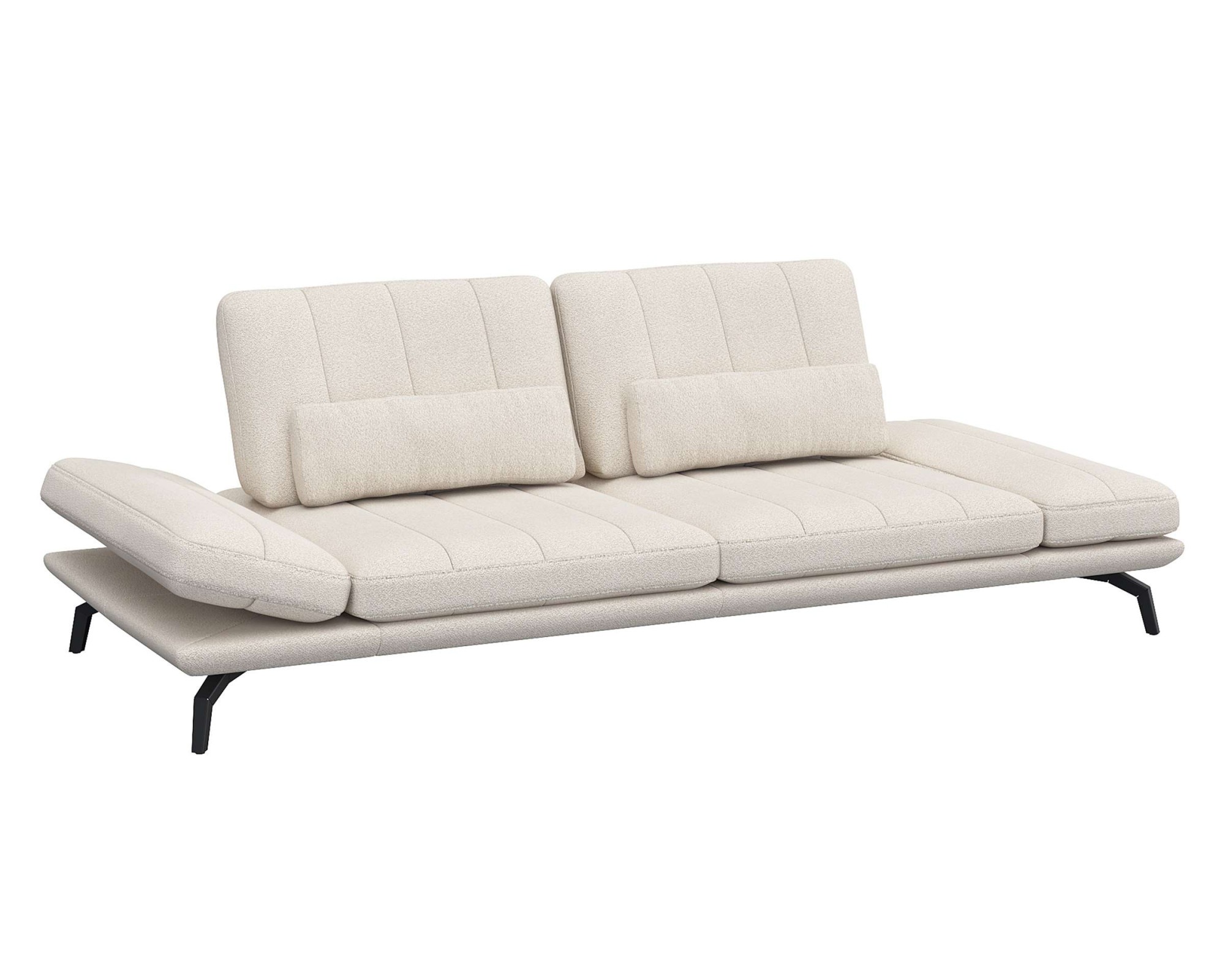 FLEXLUX 3-Sitzer »Tropea Funktionssofa, Designsofa, Relaxfunktion, TV-Couch,«, mit Armteilverstellung sowie Sitztiefenverstellung, Breite 252 cm