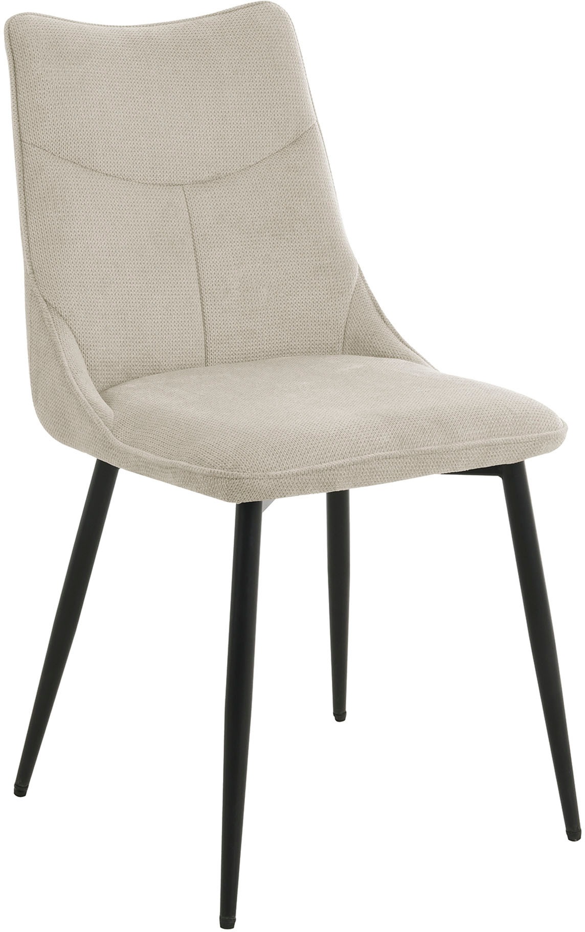 byLIVING Esszimmerstuhl »Carlo (2er-Set)«, (Set), Gestell Metall schwarz, Küchenstuhl, Webstoffbezug, diverse Farben