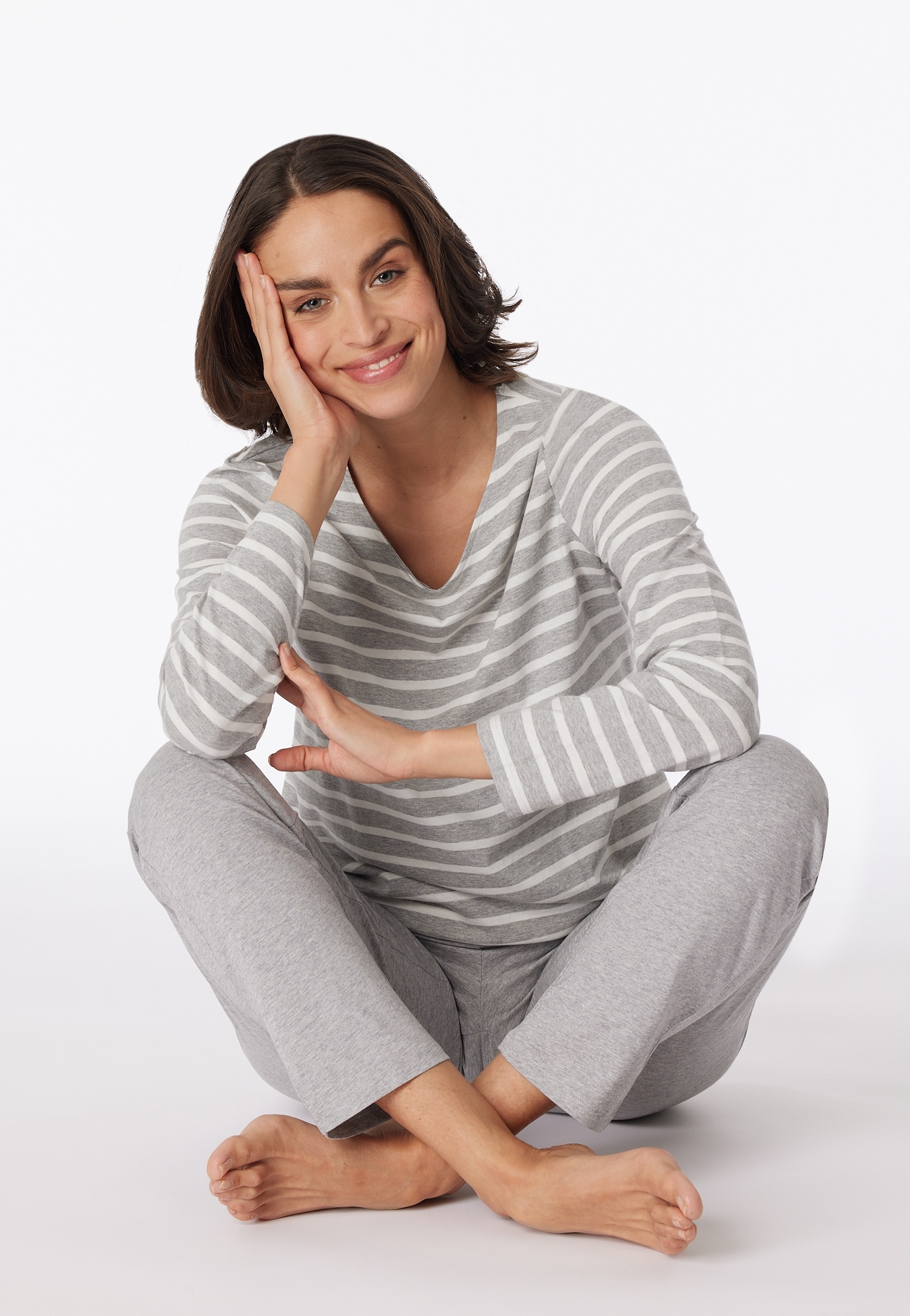 Schiesser Pyjama »"Casual Essentials"«, (2 tlg.), mit lässigem Design