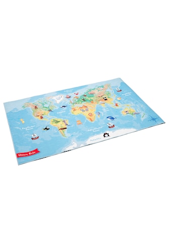 Böing Carpet Kinderteppich »Weltkarte«, rechteckig, 4 mm Höhe, bedruckt, waschbar,... kaufen