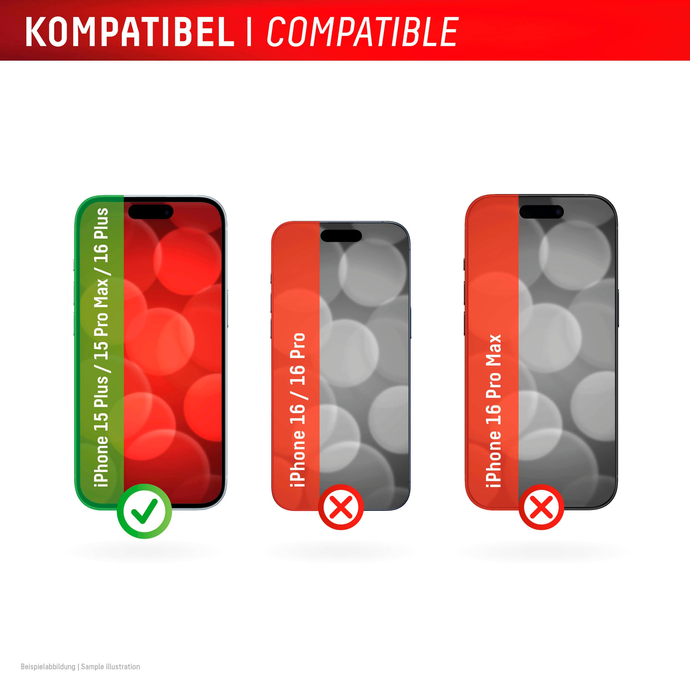 Displex Displayschutzglas »Real Glass Screen Protection« für Apple iPhone 16 Plus;Apple iPhone 15 Plus;Apple iPhone 15 Pro Max Displayschutzfolie, Schutzfolie, Bildschirmschutz, kratz- & stoßfest