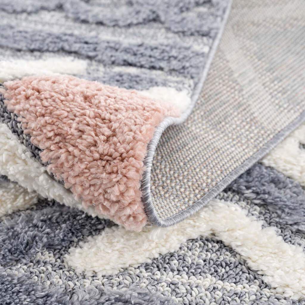 Carpet City Hochflor-Teppich »Focus 3382«, rund, 20 mm Höhe, Boho-Teppich, Hochtief-Muster/ 3D-Effekt, für Wohnzimmer, Schlafzimmer