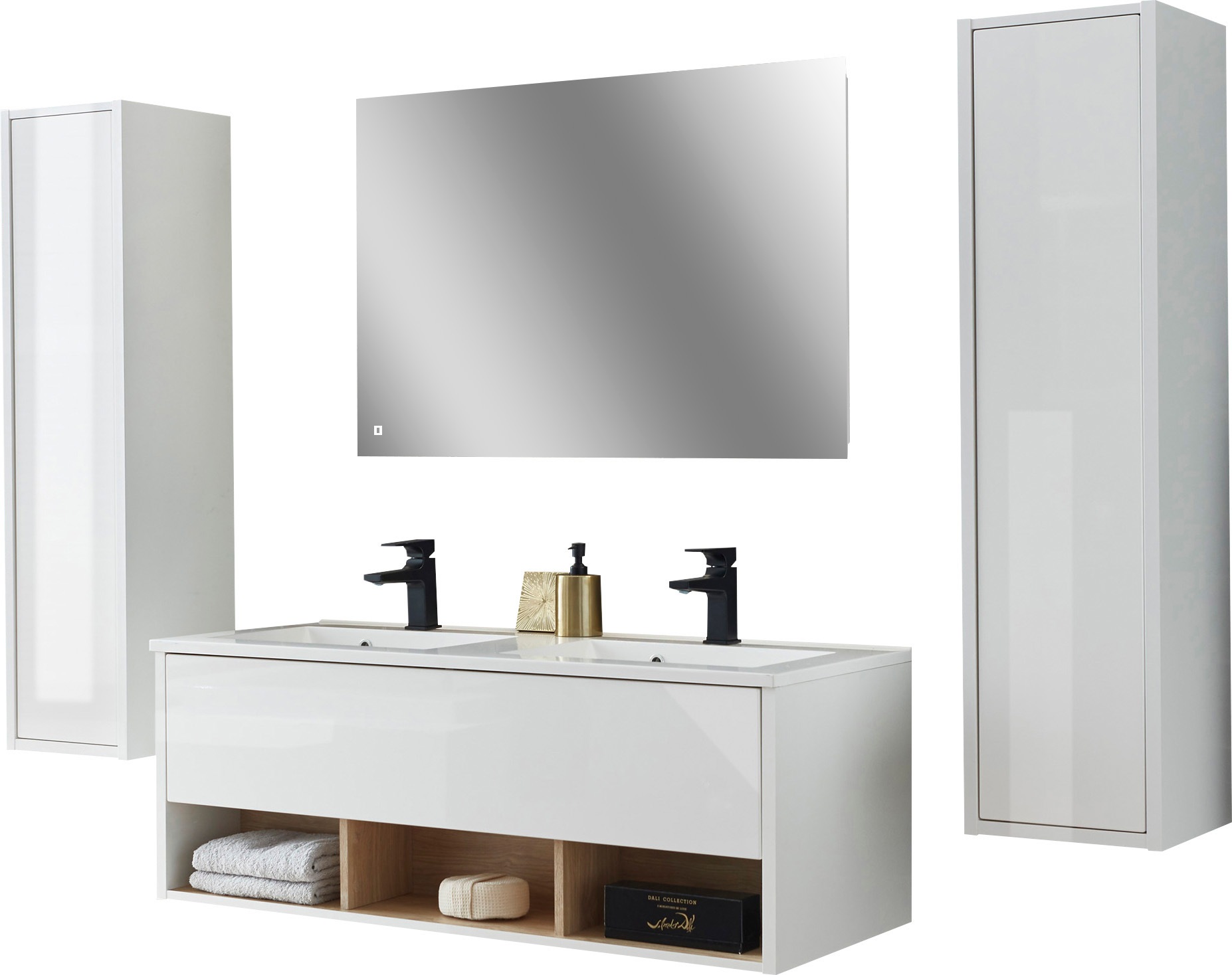 PLACES OF STYLE Badmöbel-Set »Studio Line, Bad im modernen Design, 4-teilig günstig online kaufen