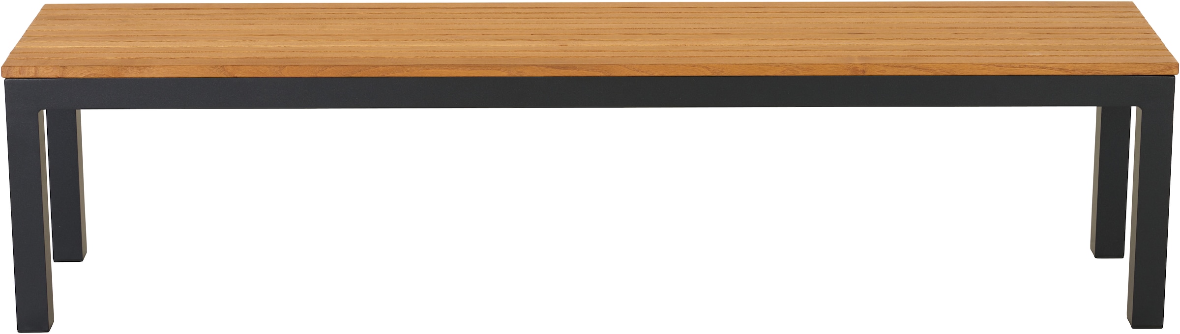Siena Garden Bank »Bozen 3er Aluminiumgestell anthrazit Robininenholz«, Flächen aus Robinienholz FSC® 100%