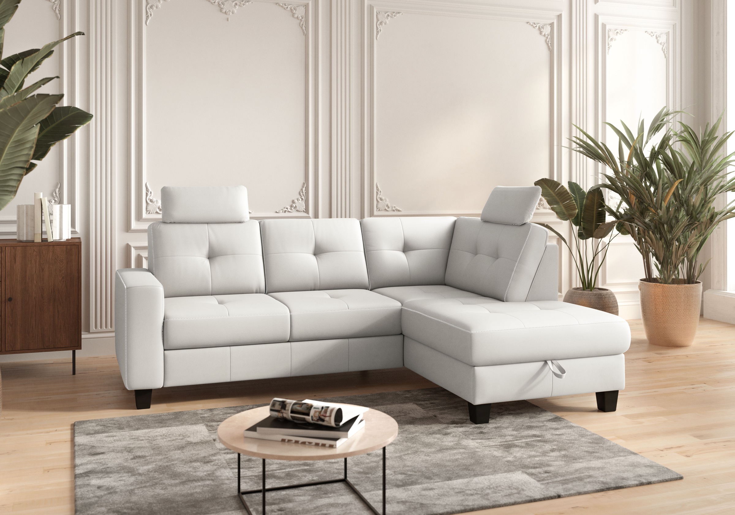 Places of Style Ecksofa »Varese«, wahlweise mit Bettfunktion und Bettkasten günstig online kaufen