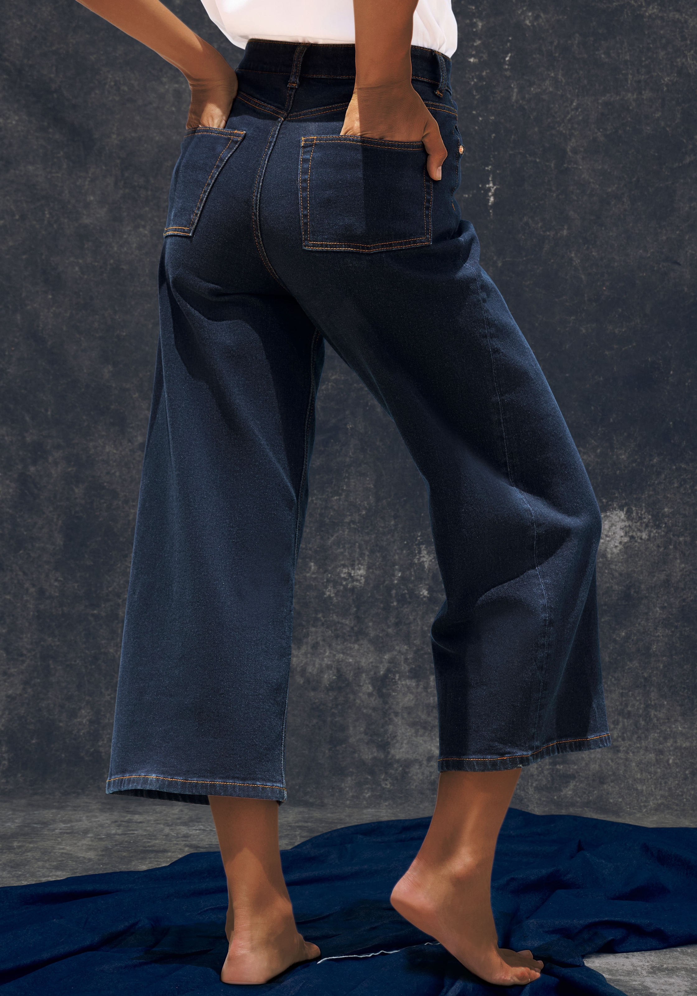 LASCANA 7/8-Jeans, aus Baumwoll-Denim, Straight-Leg