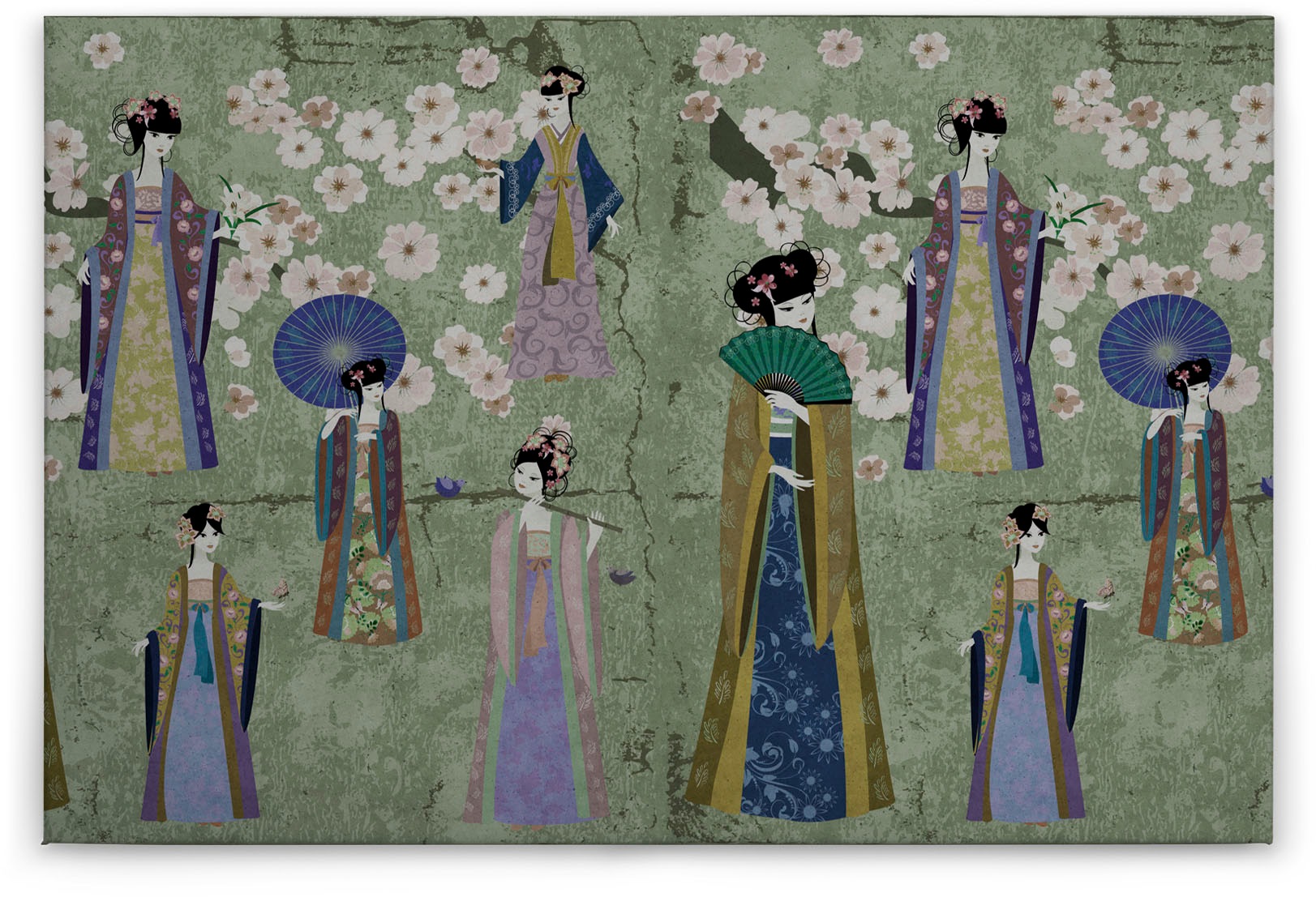 A.S. Création Leinwandbild "kimono", Kunst-Gemälde-Kinder, (1 St.), Keilrah günstig online kaufen