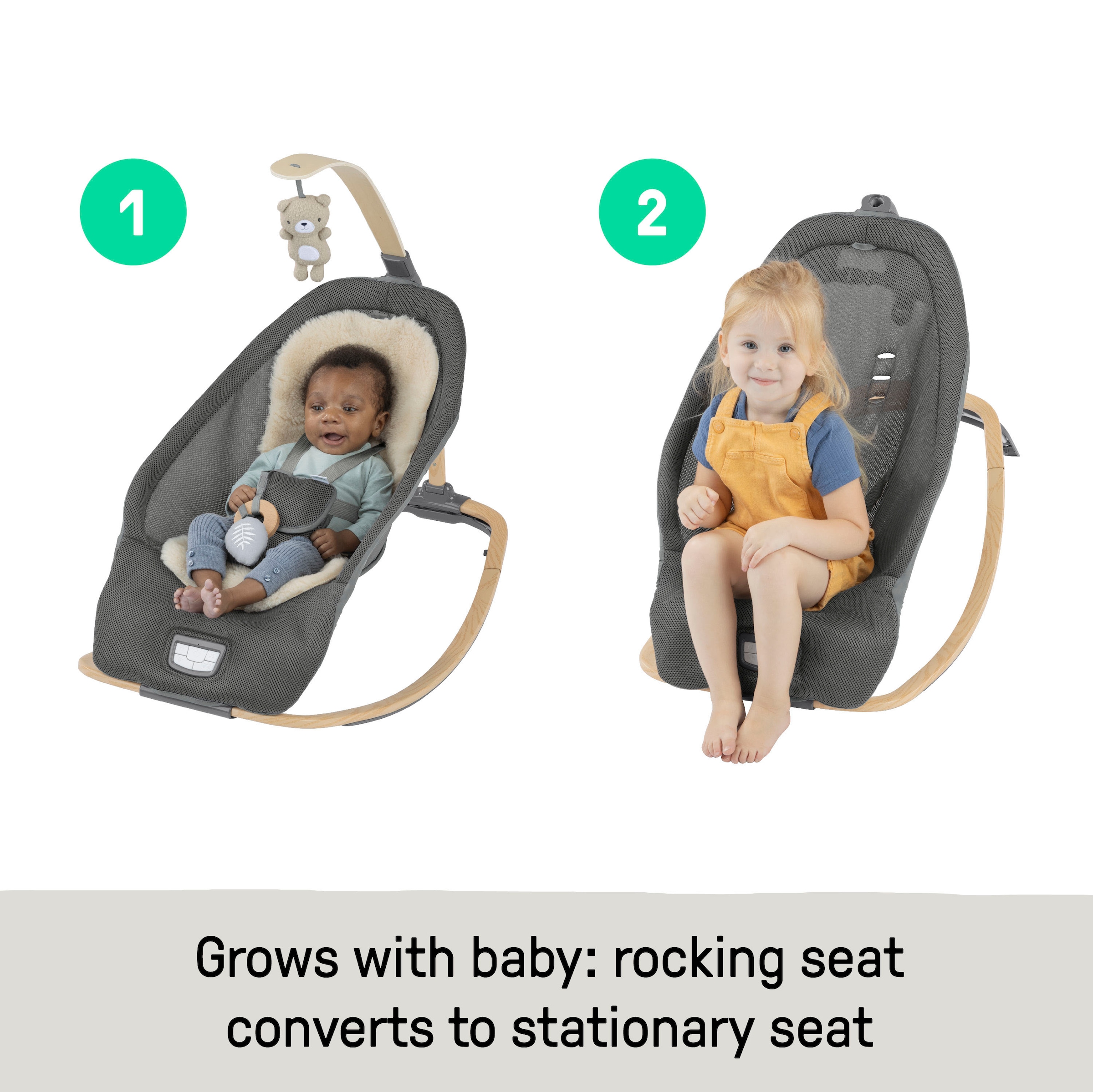 ingenuity Babywippe »Every Season™ Rocking Seat - Wesley™«, bis 18,14 kg, mit Melodien und Geräuschen