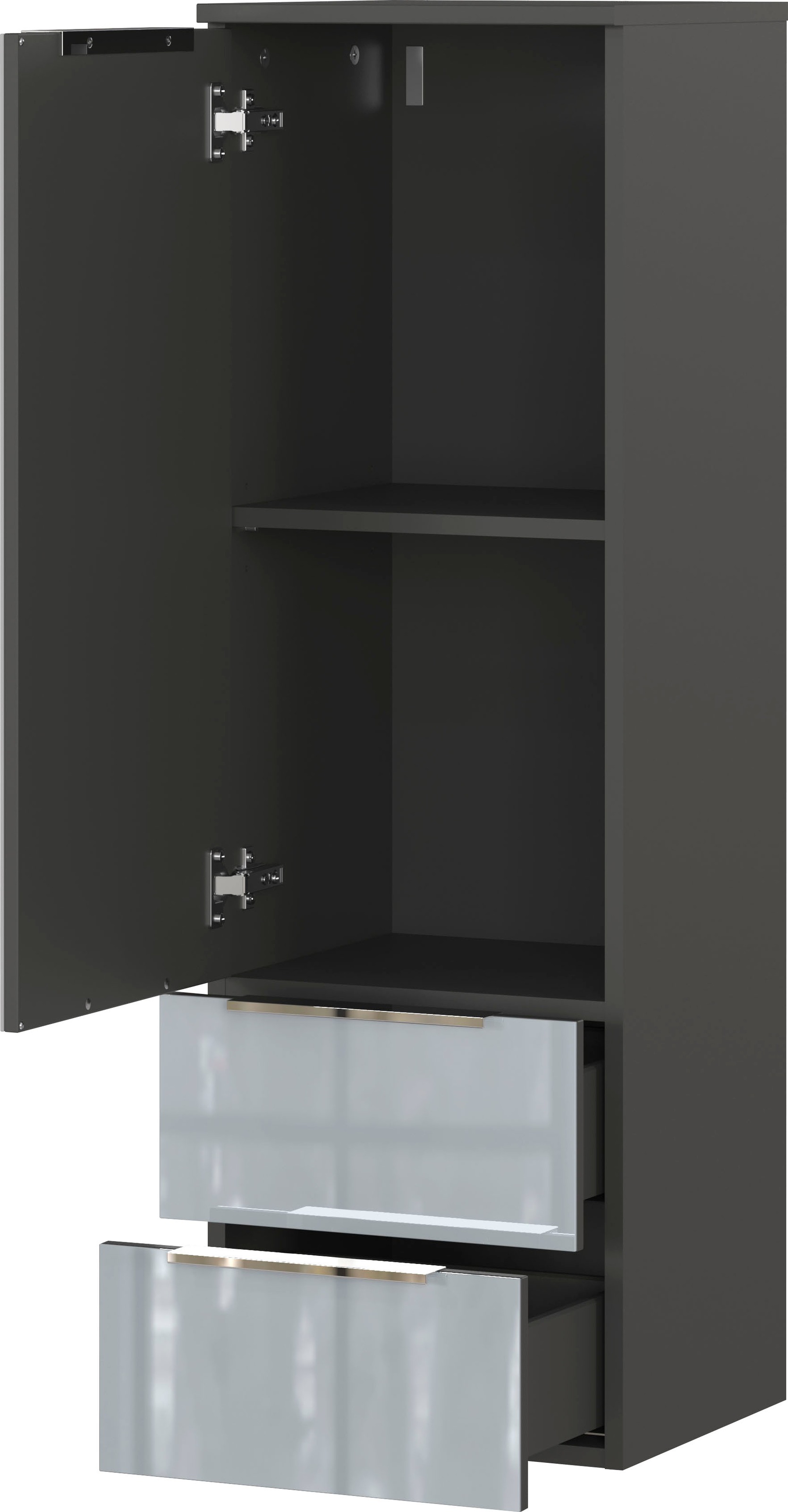 GERMANIA Badmöbel-Set »Oakland«, (5 St.), inkl. WT-Unterschrank, Spiegelschrank, Schrank, Mediumschrank, Kommode