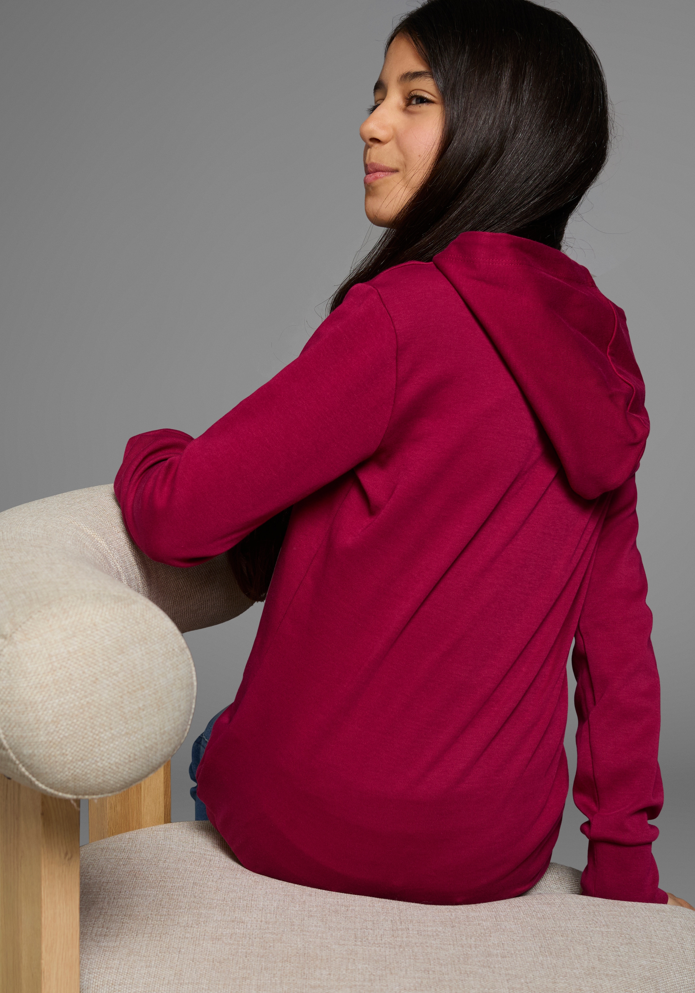 KIDSWORLD Kapuzenshirt »SO EASY - Print« Langarm,  Basic-Passform,  mit modischen Drucken