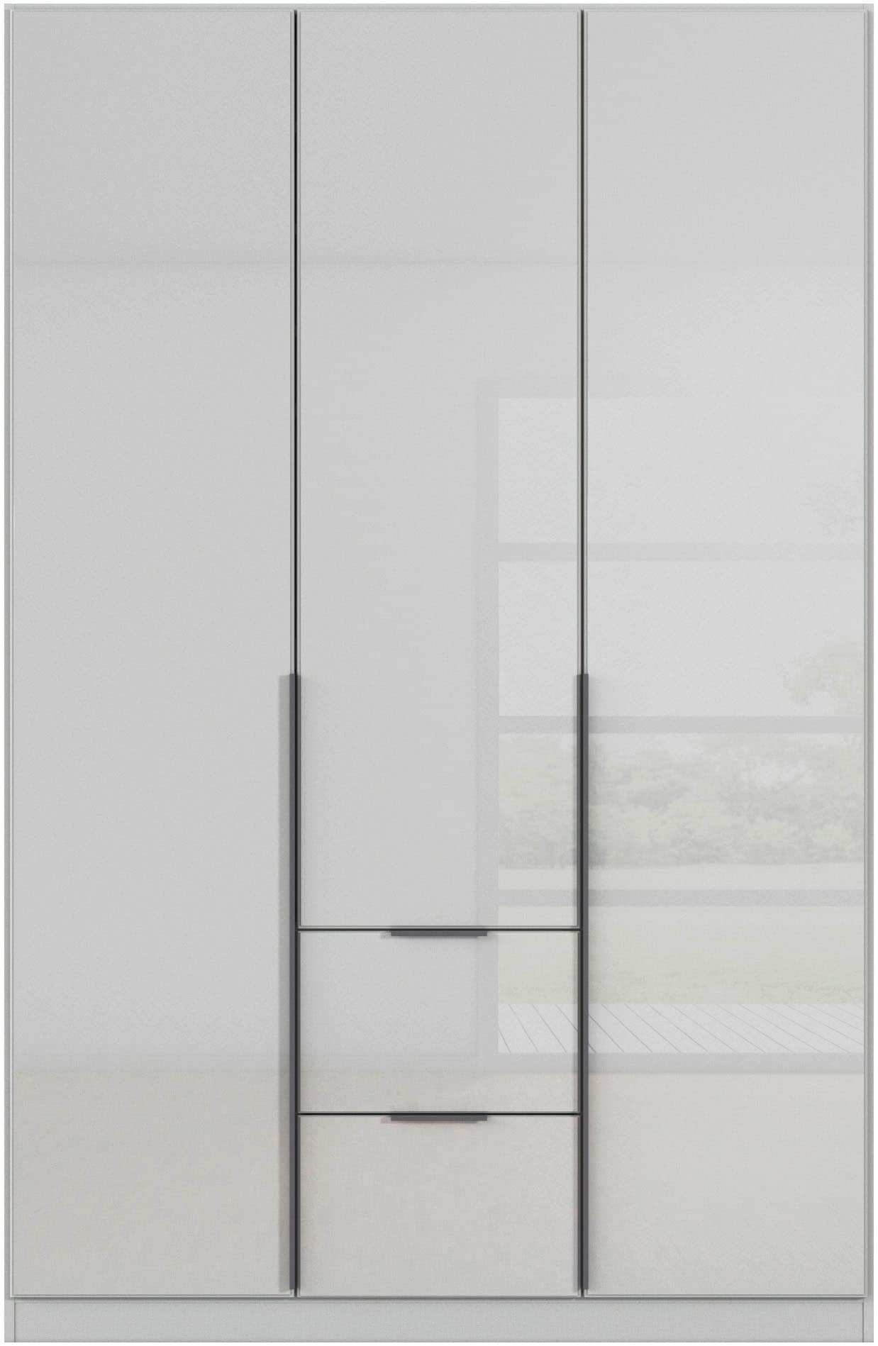 rauch Drehtürenschrank »Kleiderschrank Kleiderschränke Schrank Garderobe AGORDO mit Glasfront«, (in zwei Griff-Farben mit Glasfront), mit Außenschubkästen, in 6 Breiten und 2 Höhen MADE IN GERMANY