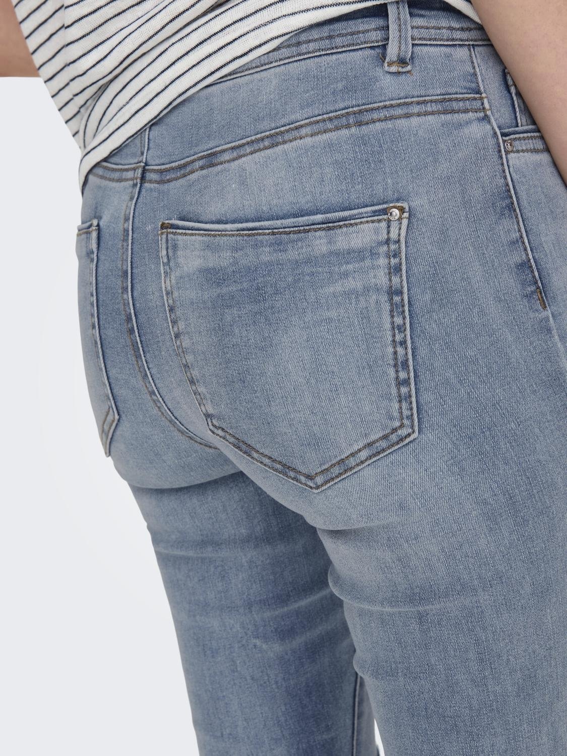 ONLY Skinny-fit-Jeans »ONLWAUW MW DESTROY BLEACH DNM GUA«, mit Destroyed Effekt