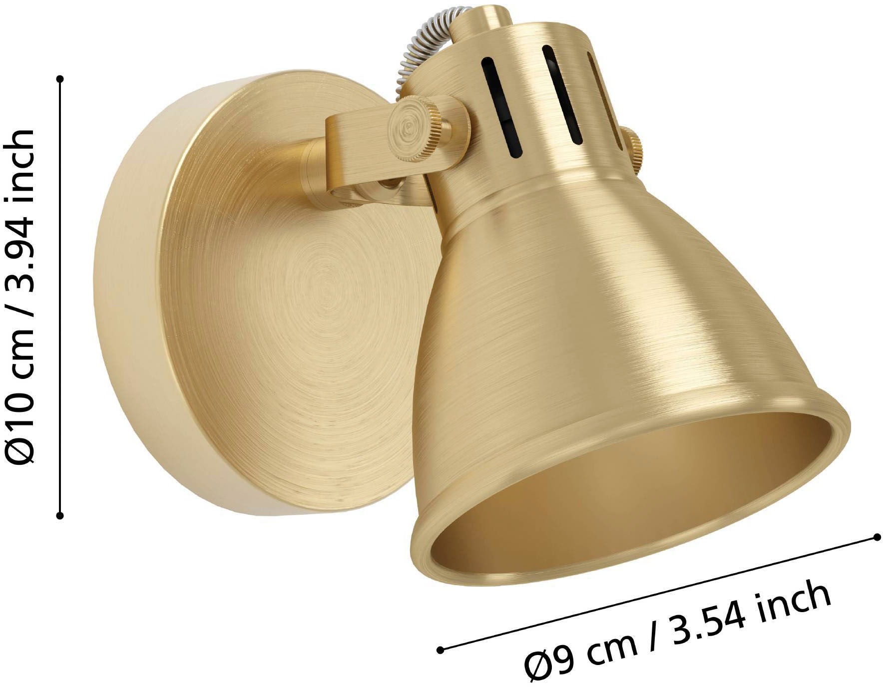 EGLO Deckenspot »SERAS«, Deckenspot in messing und gold aus Stahl - inkl. GU10 - 3W