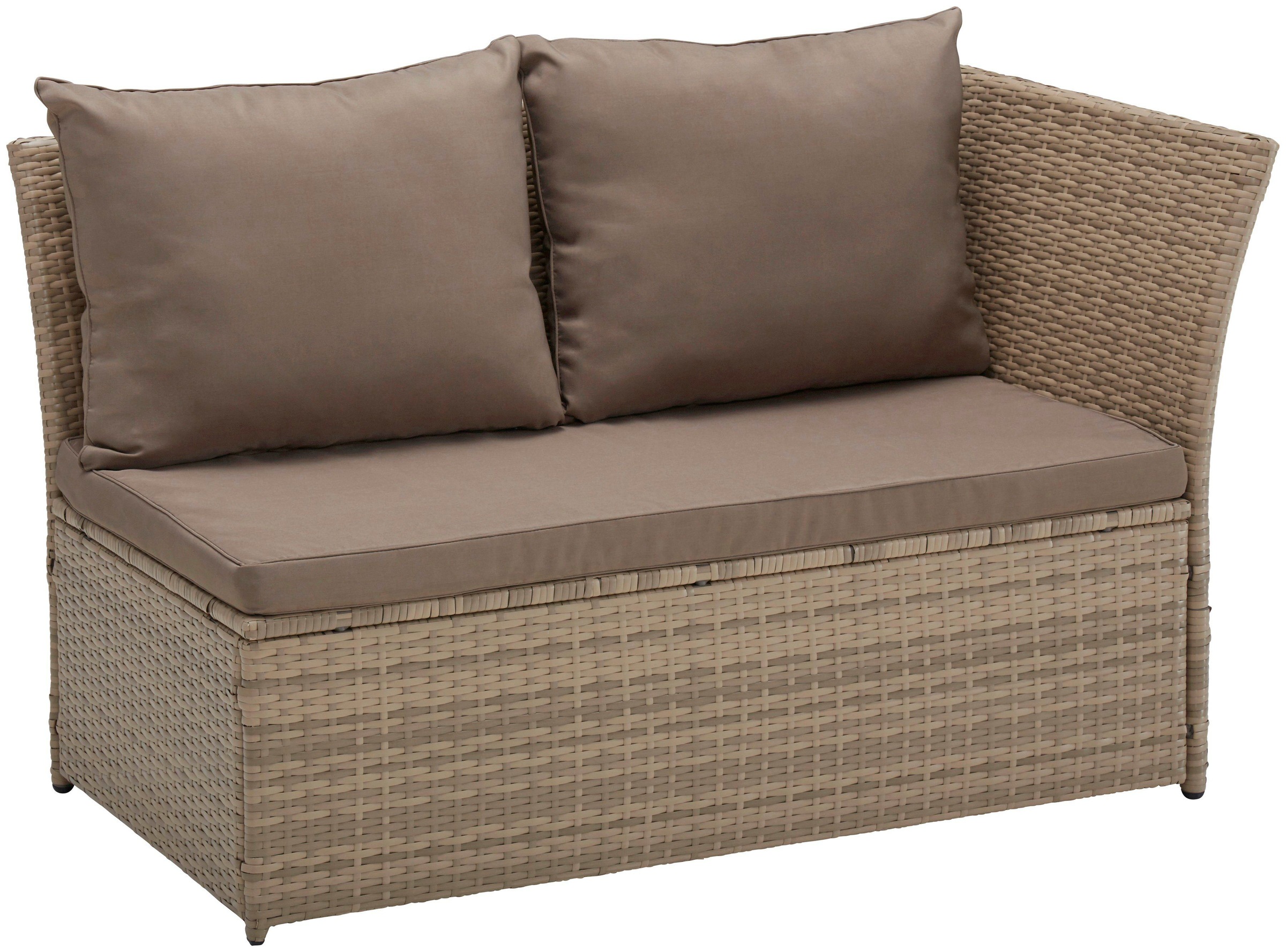 KONIFERA Gartenlounge-Set »Marseille«, (8 tlg.), Sofa, Tisch 57x57 cm, Hocker, Polyrattan