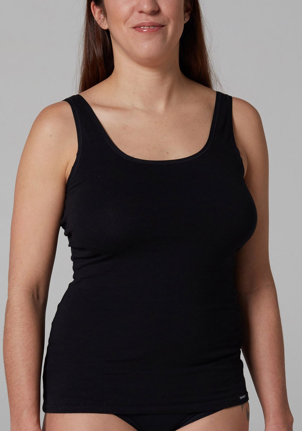 Skiny Unterhemd, (2er Pack), mit kleinem Weblabel am Saum