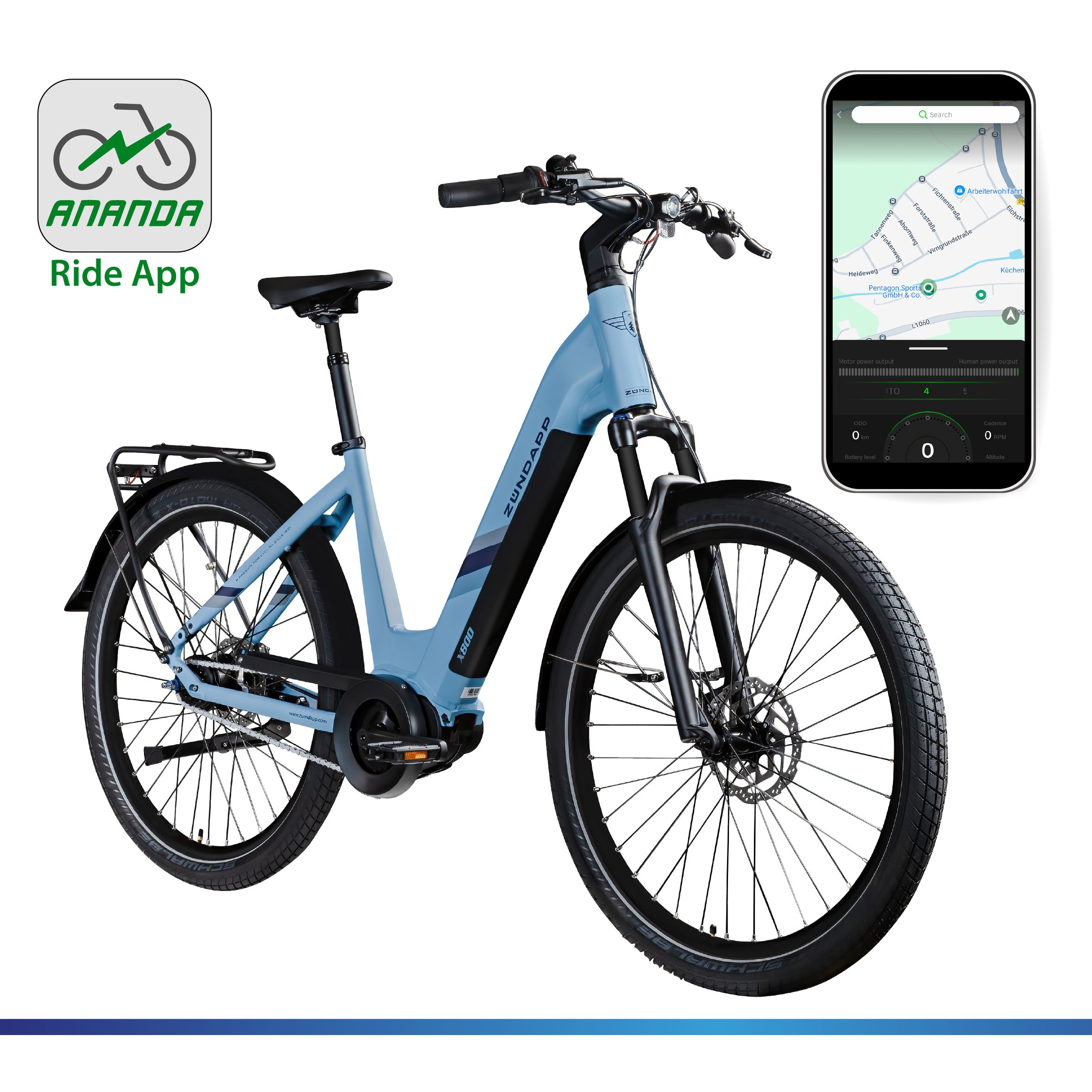 Zündapp »X800« 7 Gang Nabenschaltung Mittelmotor 250 W Pedelec, Elektrofahrrad für Damen und Herren