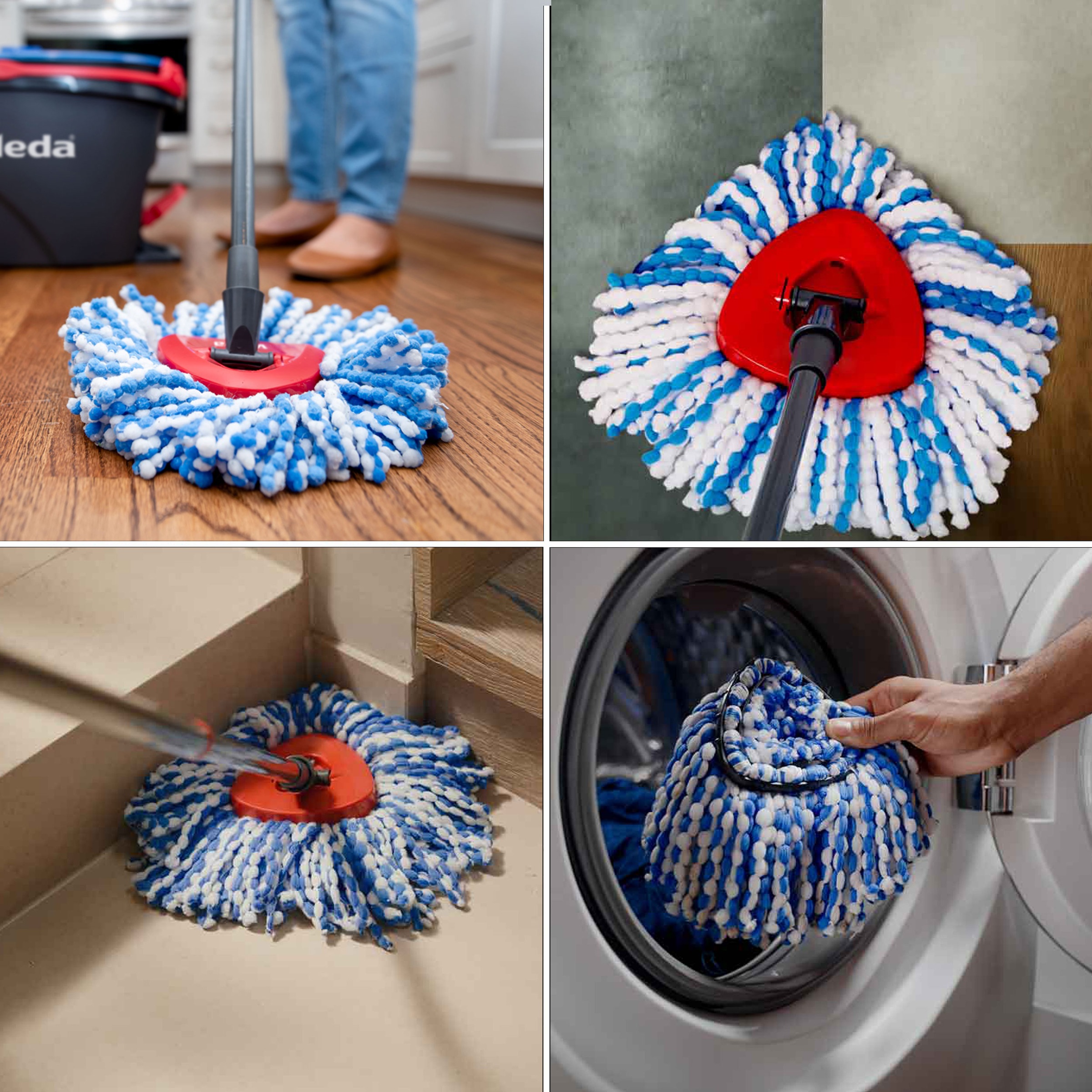 Vileda Wischbezug »Vileda H2Pro Spinmop Ersatzbezug« (Mikrofaser 1 Stk. tlg. Ersatz-Wischkopf für das H2PRO Spin Mop System