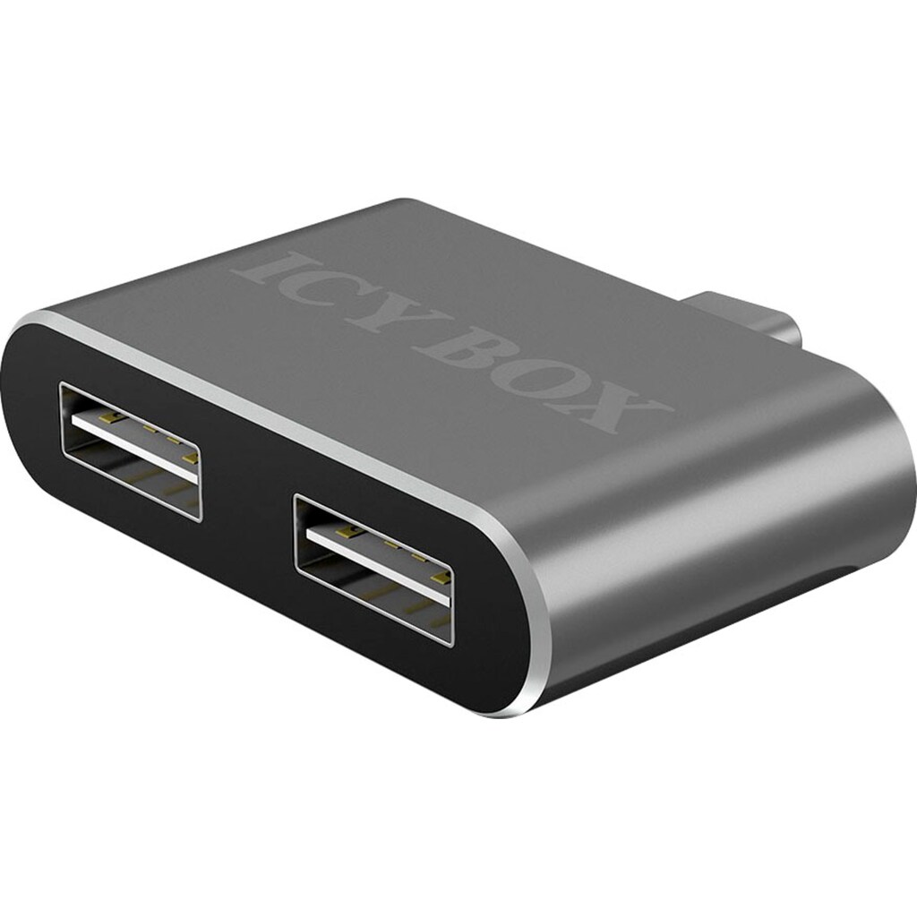 Raidsonic Computer-Adapter »ICY BOX 2-Port USB 2.0 Hub mit USB-C Host Anschluss«