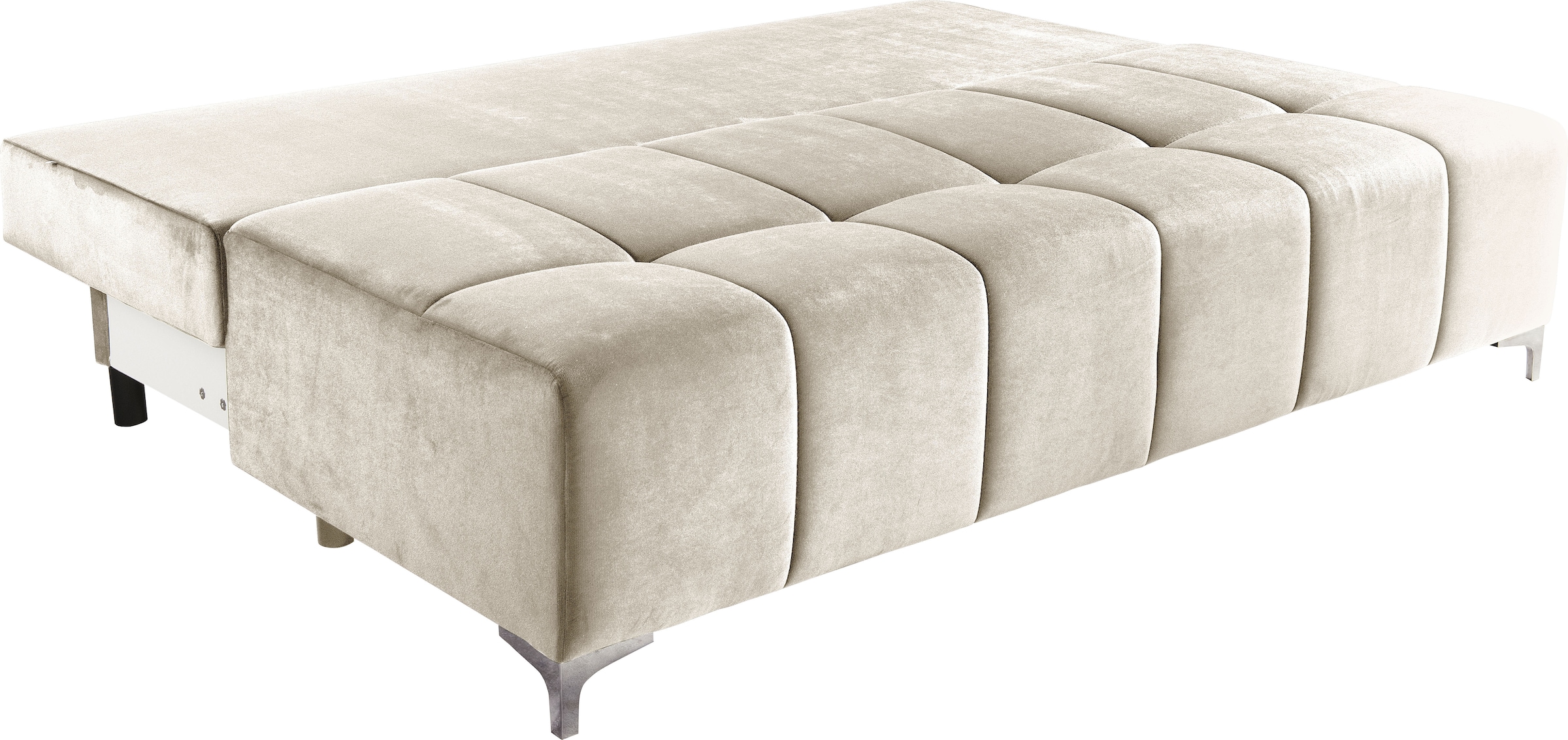 exxpo - sofa fashion 3-Sitzer »Sinus Schlafsofa, Dauerschläfer, Bettkasten, mit Federkernpolsterung« bequem, mit hochwertigem Funktionsbeschlag für mehr Komfort