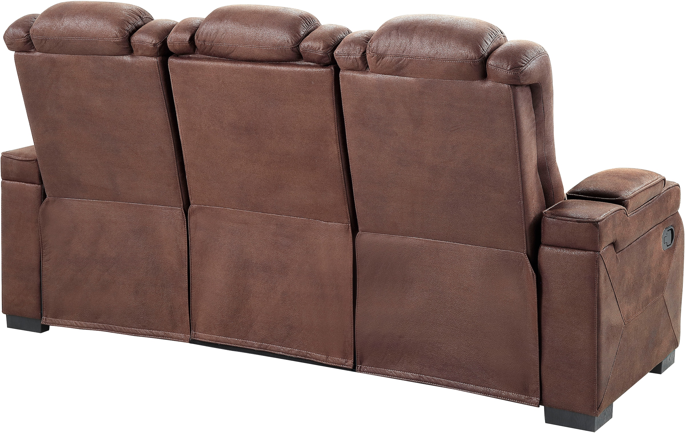 ATLANTIC home collection 3-Sitzer »Faris« Zwei Relaxfunktionen, klappbare Konsole mit Getränkehalter