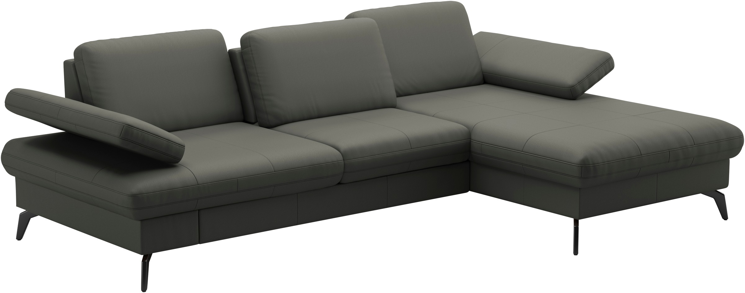 sit&more Ecksofa »Morris L-Form, inkl. Sitztiefenverstellung«, wahlweise mit Armteilverstellung, Bettfunktion & Bettkasten