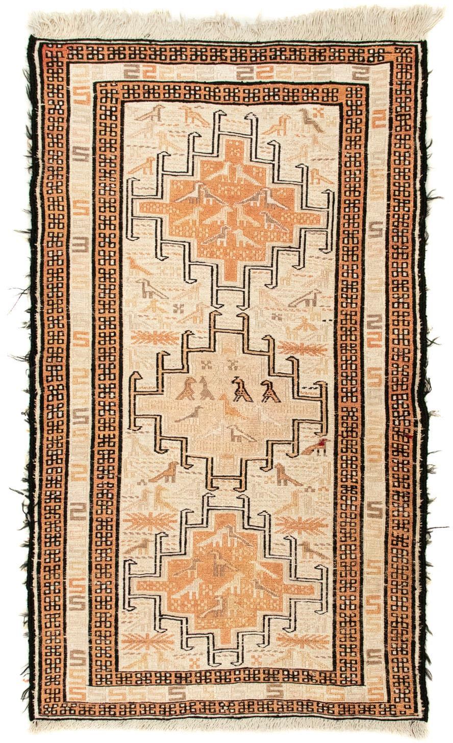 morgenland Wollteppich »Kelim - Oriental - 103 x 62 cm - beige«, rechteckig günstig online kaufen