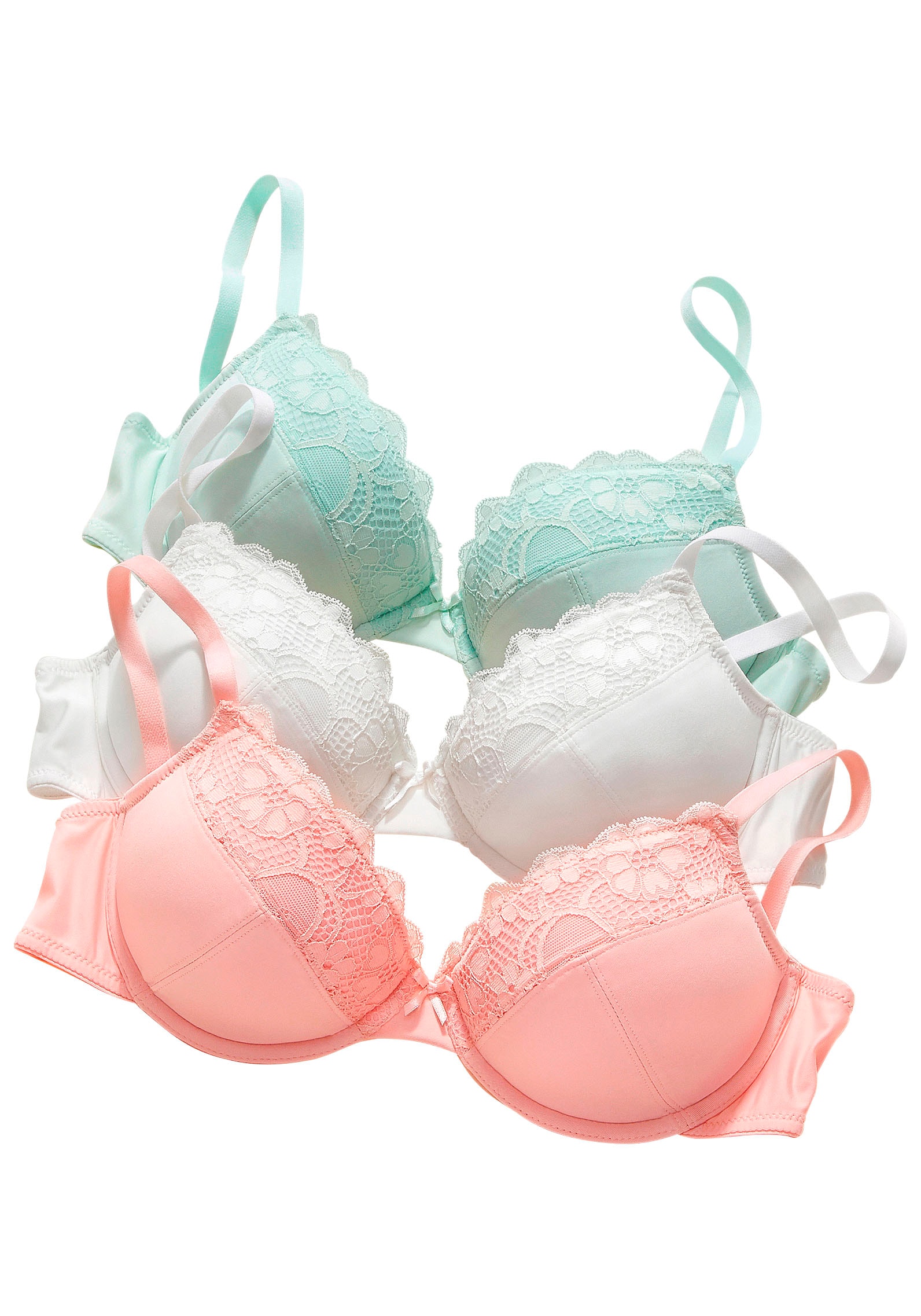 petite fleur Push-up-BH, mit Bügel im attraktiven Multipack, Dessous