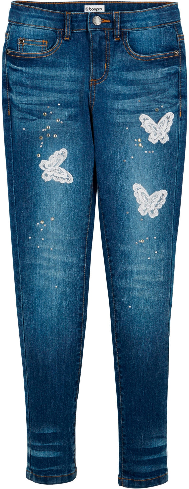 bonprix Skinny-fit-Jeans Skinny-fit-Passform, aus Baumwolle, Polyester und Elasthan