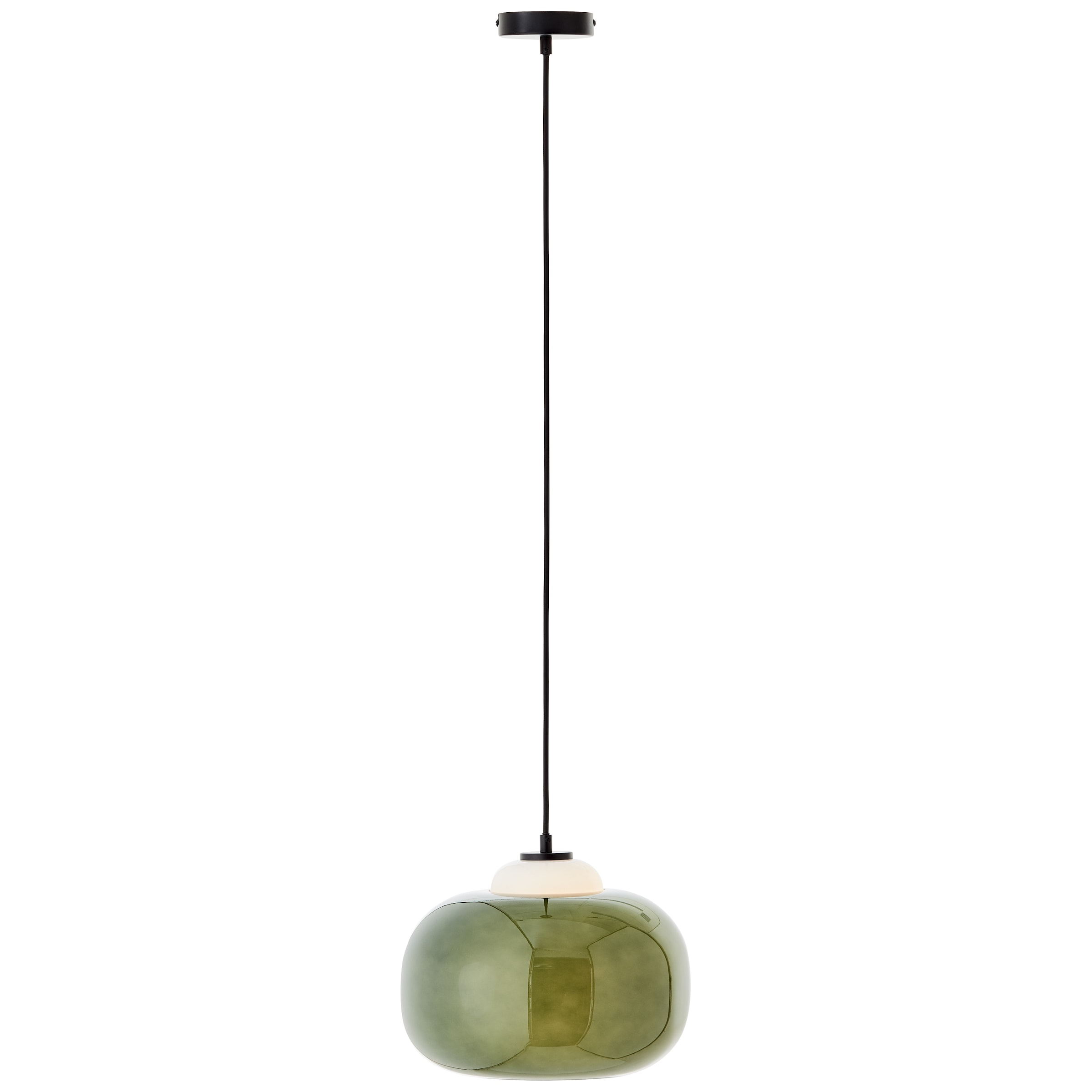 Brilliant Pendelleuchte »Blop«, 1 flammig-flammig, Höhe 129 cm, Ø 30 cm, E27, kürzbar, Glas/Metall, grün