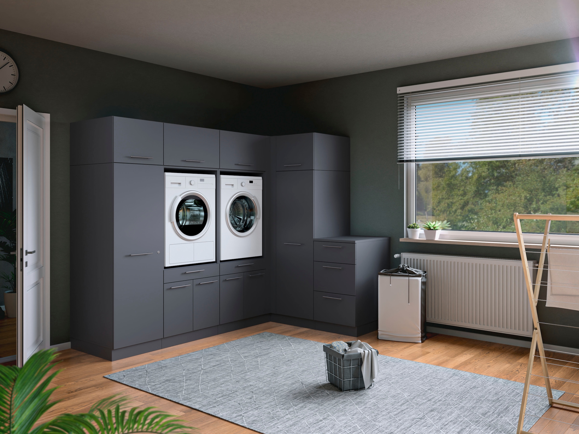 Laundreezy Mehrzweckschrank-Set »Laundreezy, 9-tlg. Mehrzweckschrank-Set B/H/T 253/200/68 cm« 9 Stk. tlg.