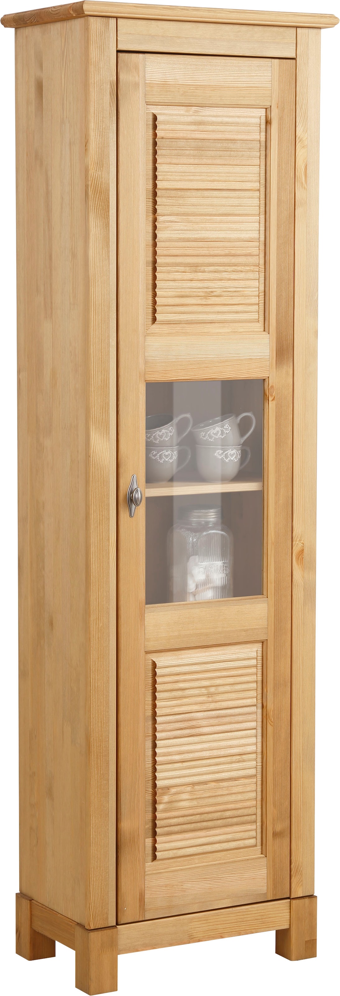 Home affaire Vitrine »Rauna«, Höhe 180 cm, aus massiver Kiefer